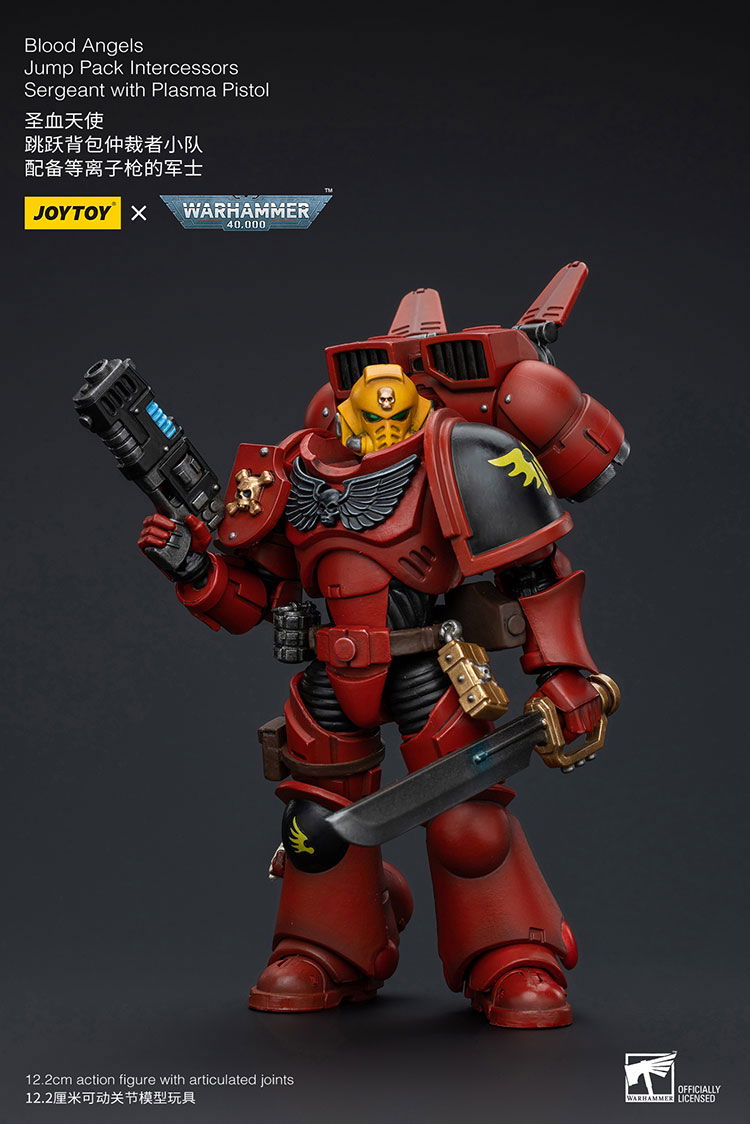 Joytoy: Blood Angels Jump Pack Intercessors Sergeant With Plasma Pistol