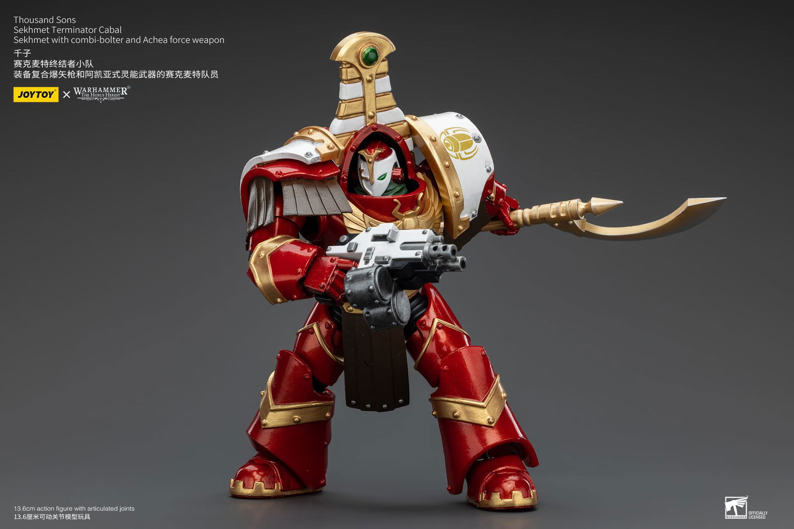 Joytoy: Thousand Sons Sekhmet Terminator Cabal Sekhmet With Combi-Bolter And Achea Force Weapon