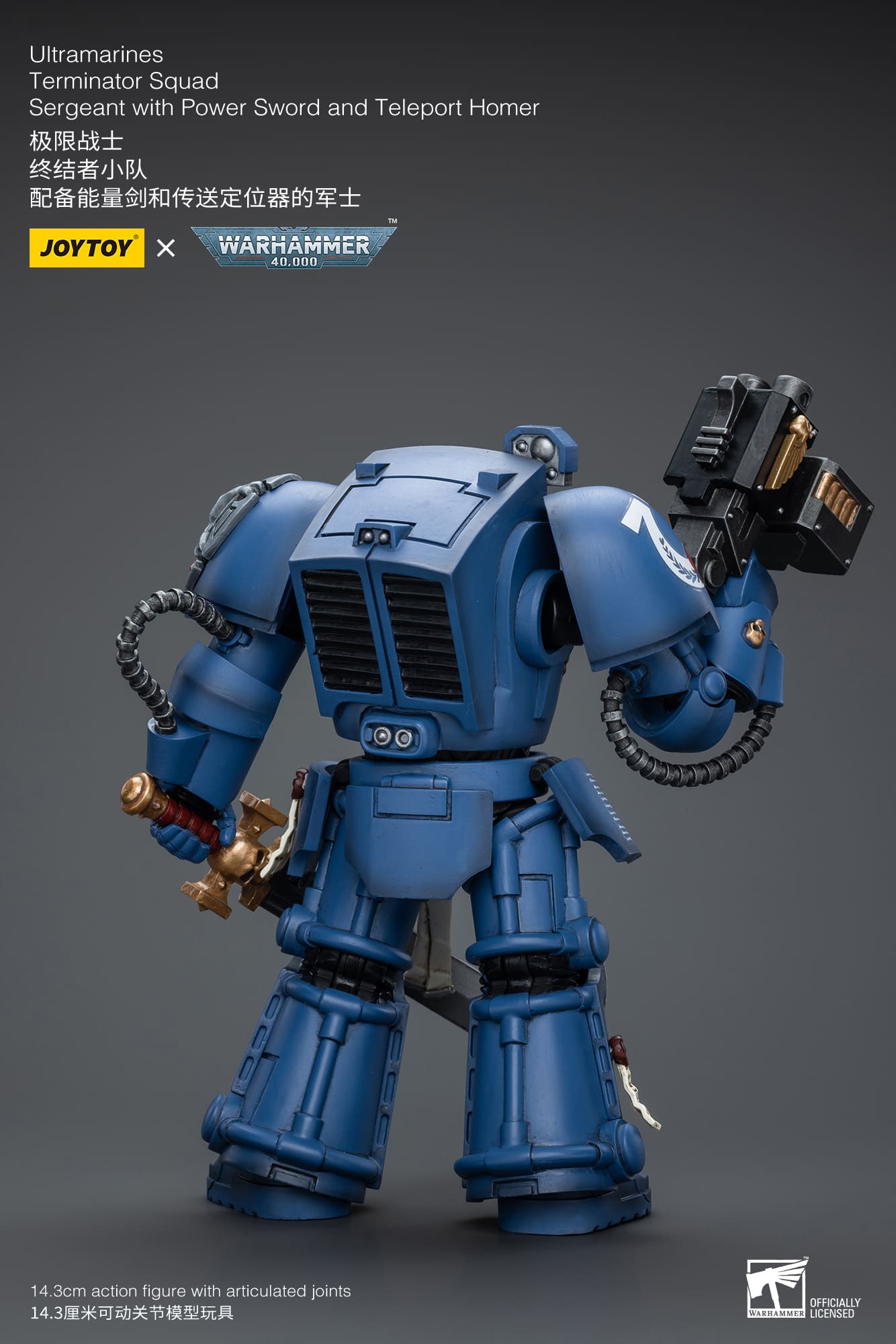 Joytoy: Ultramarines Terminator Squad Sergeant with Power Sword and Teleport Homer