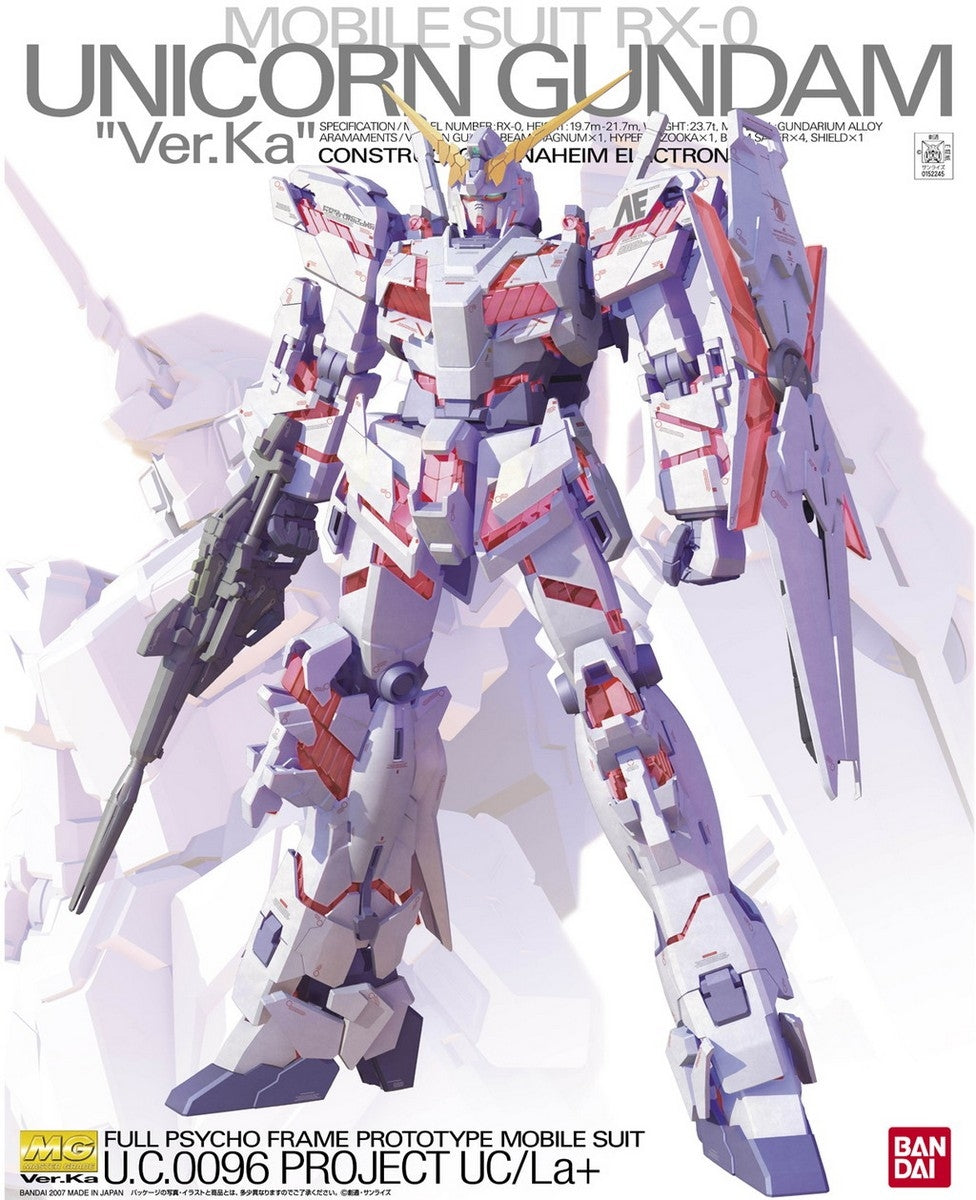 RX-0 UNICORN GUNDAM “Ver.ka” MG RX-0 Full Armor Unicorn Gundam Ver. KA 1/100 – GUNNZO