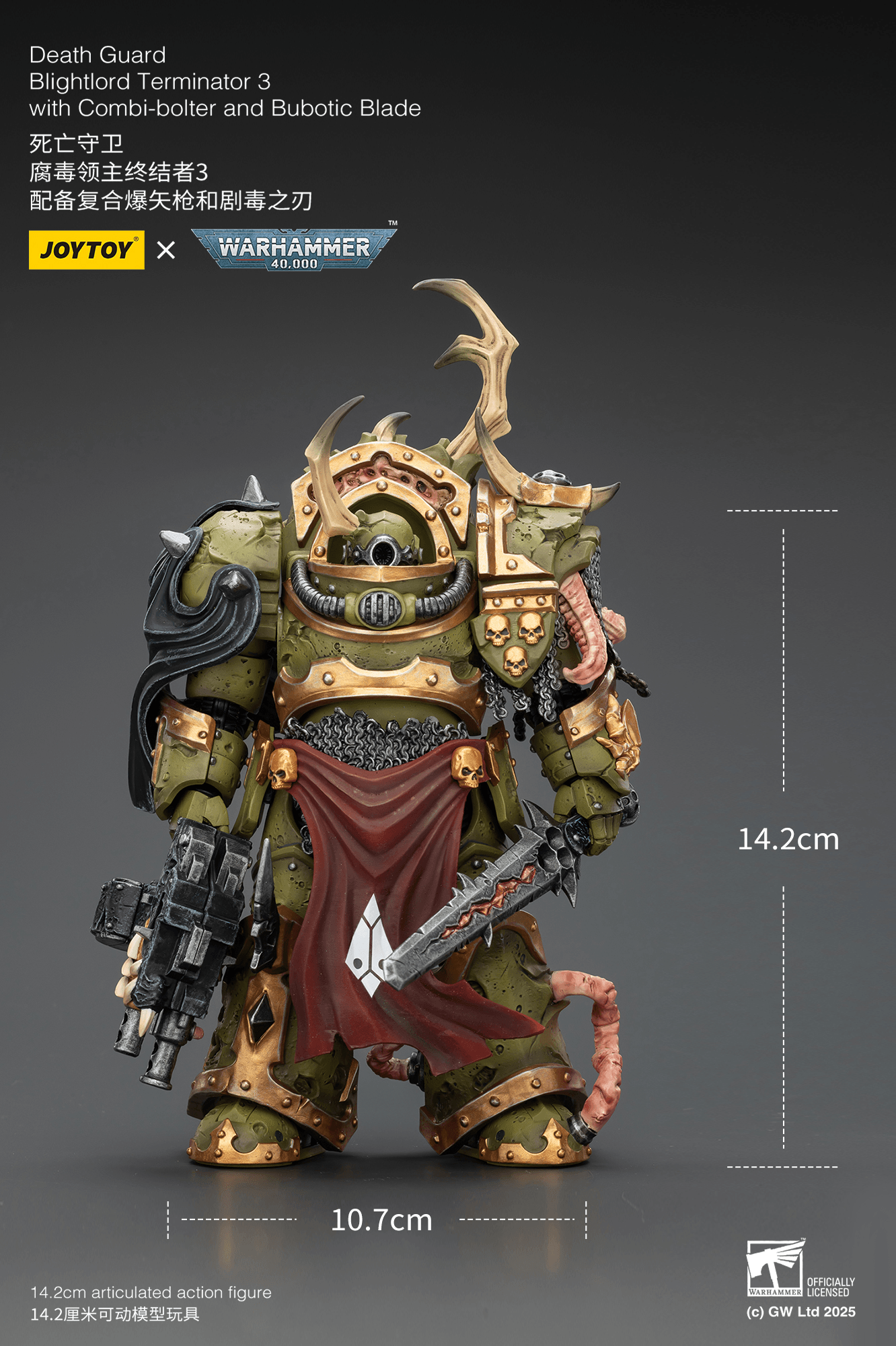 Joytoy: Death Guard Blightlord Terminator 3 with Combi-bolter and Bubotic Blade