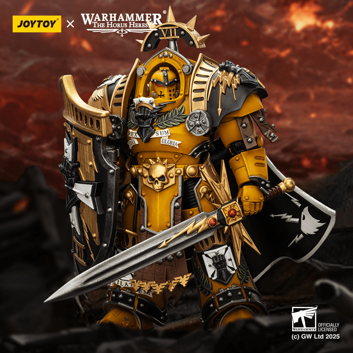 Joytoy: Imperial Fists Legion Praetor in Tartaros Terminator Armour with Power Sword and Vigil Storm Shield