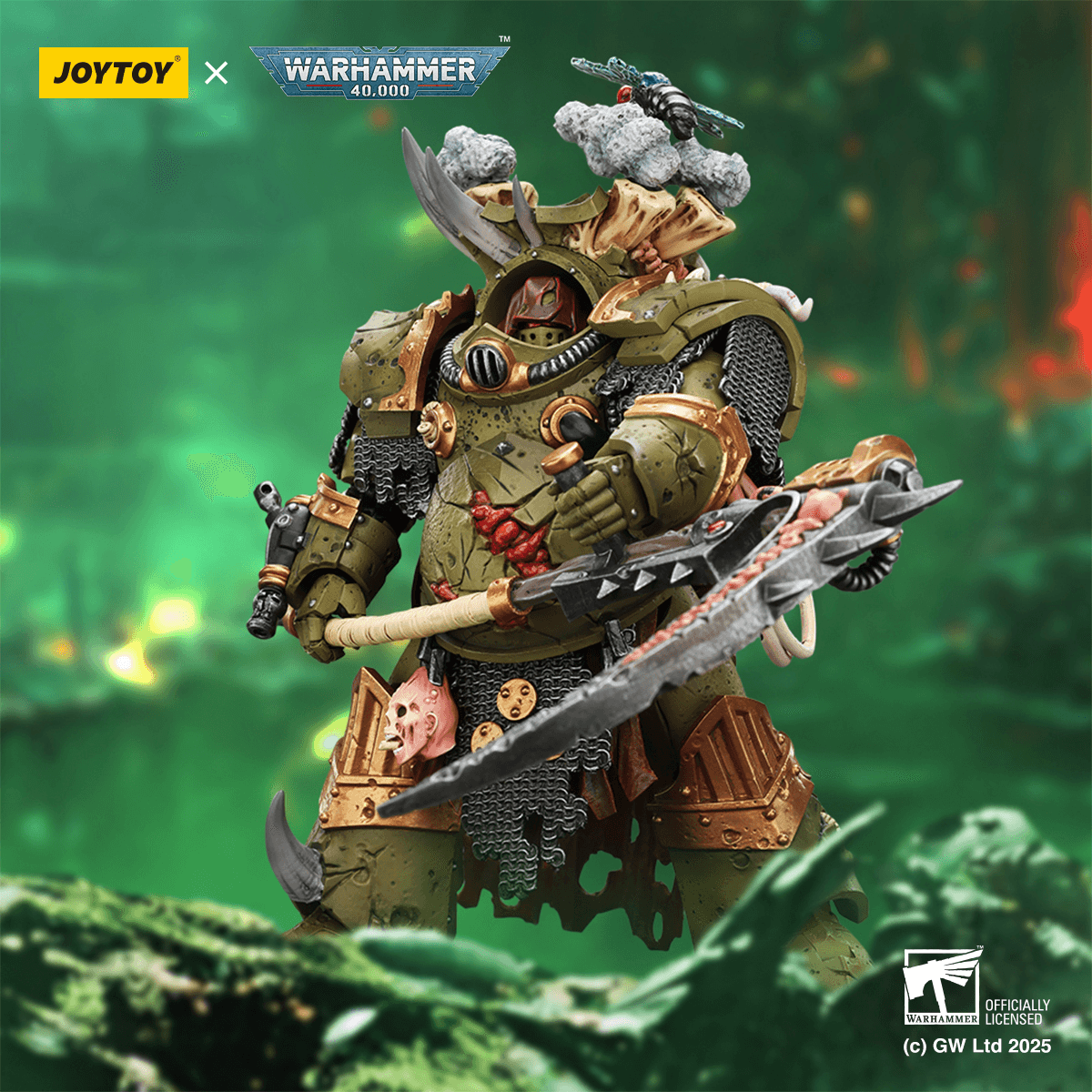 Joytoy: Death Guard Deathshroud Terminator 1 with Manreaper and Plaguespurter Gauntlet