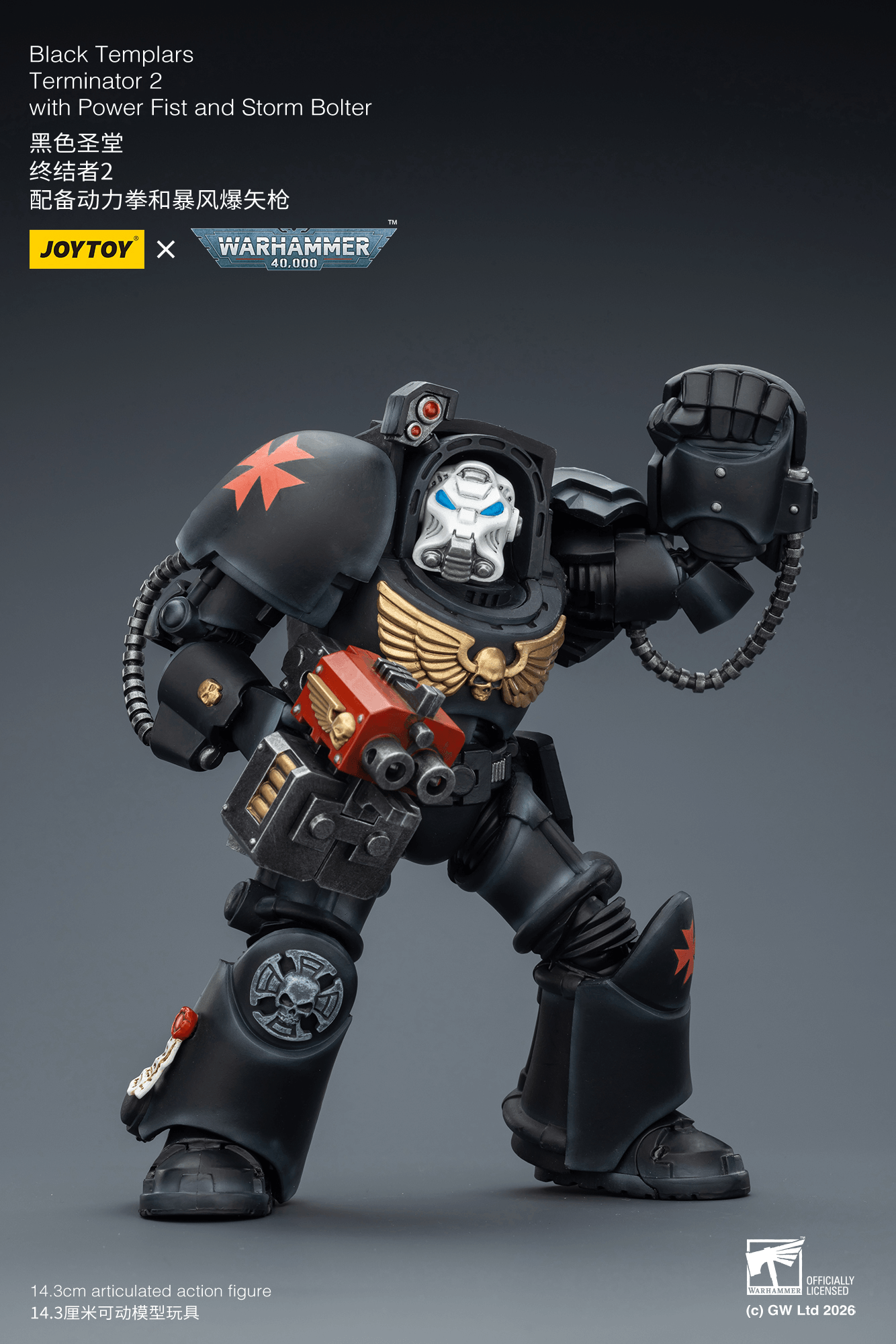 Joytoy: Black Templars Terminator 2 with Power Fist and Storm Bolter
