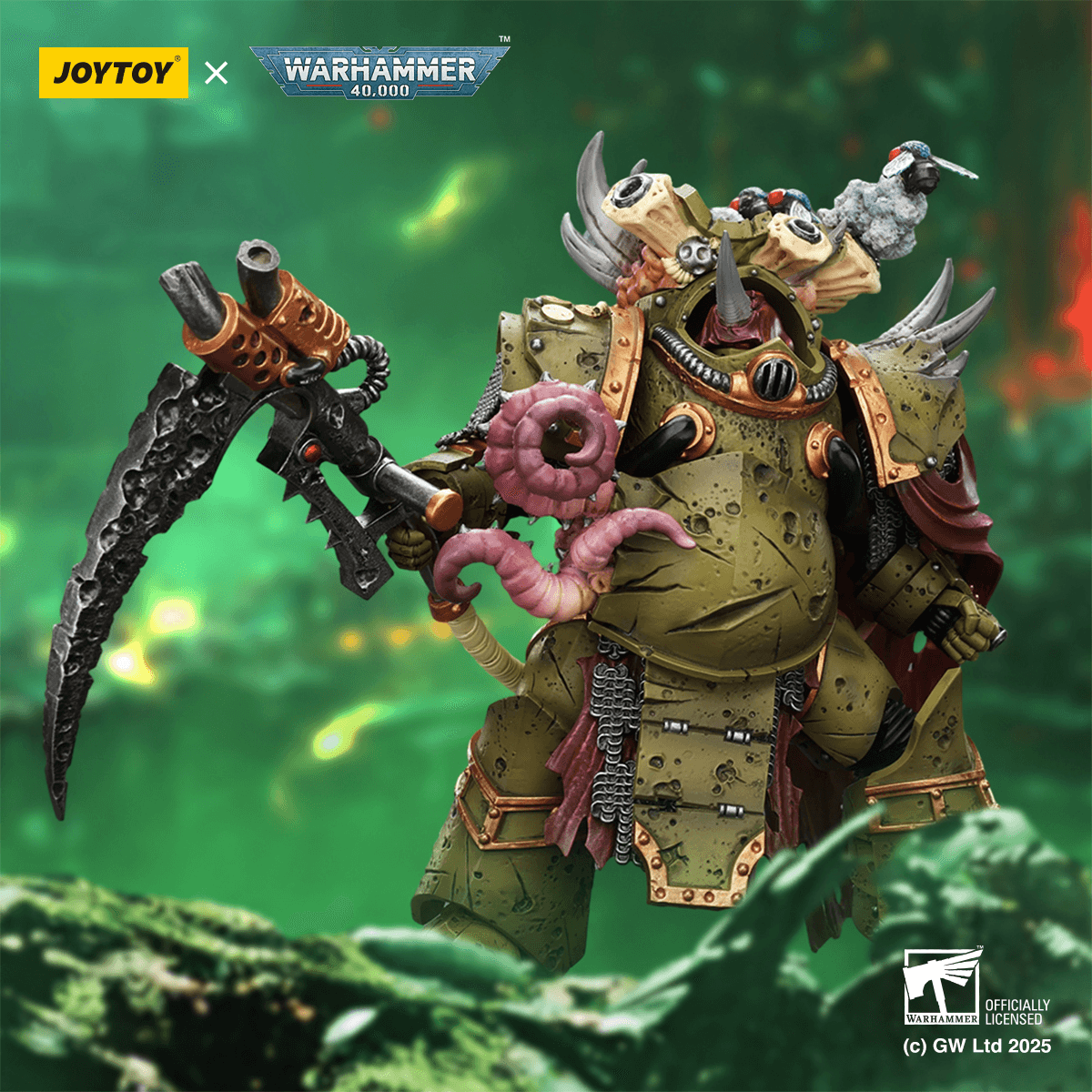 Joytoy: Death Guard Deathshroud Terminator 2 with Manreaper and Plaguespurter Gauntlet