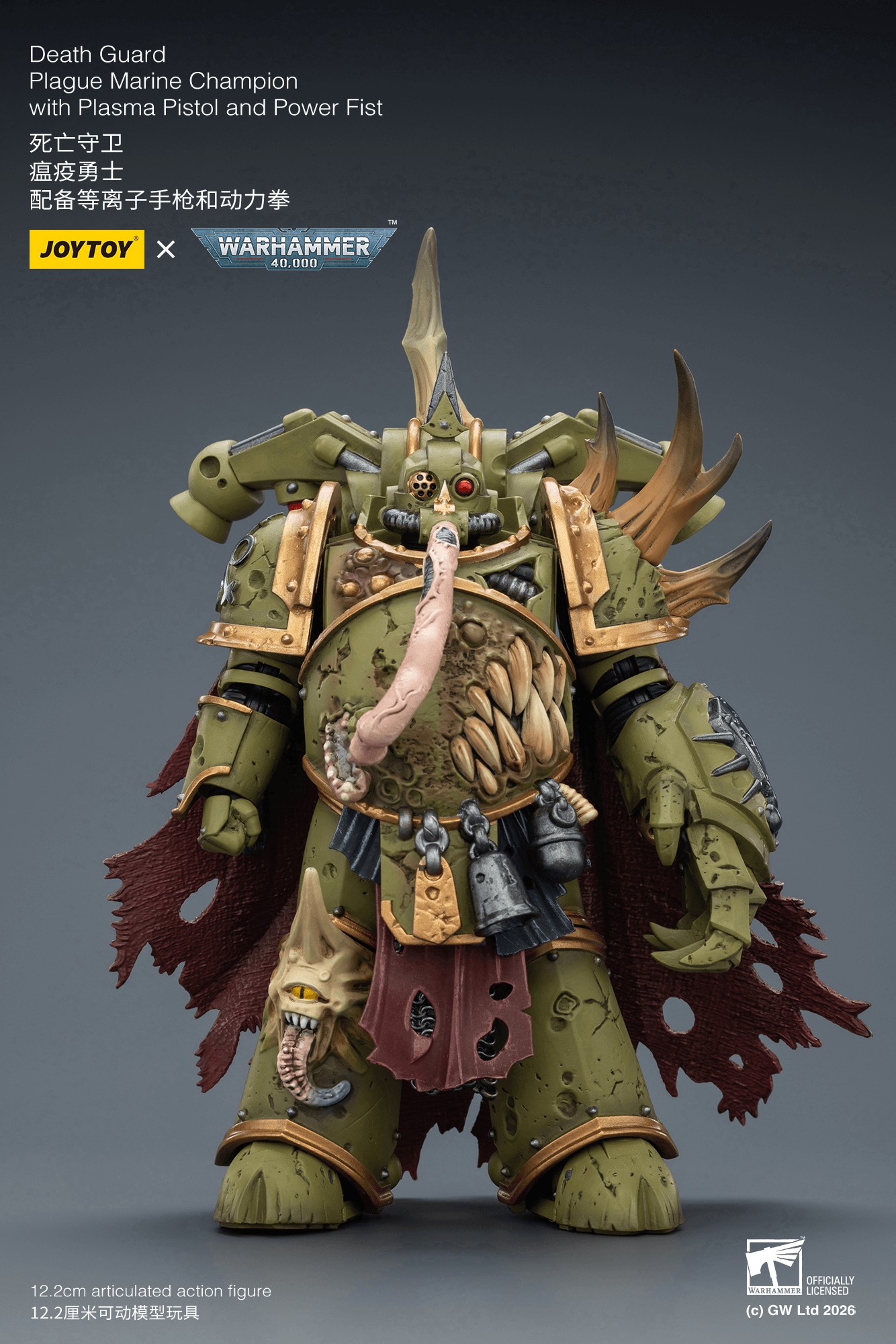 Joytoy: Death Guard Plague Marine Champion with Plasma Pistol and Power Fist