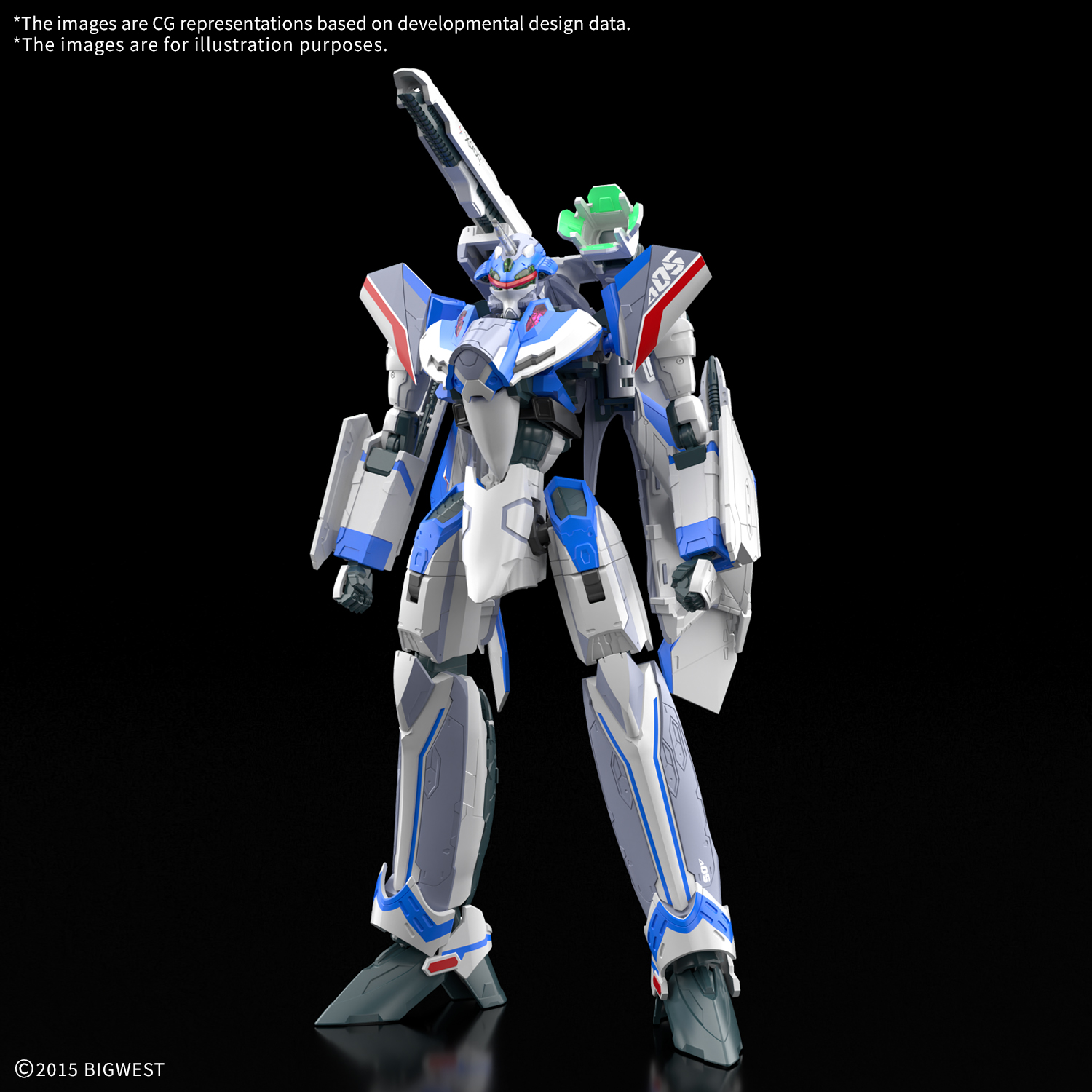Bandai Macross: HG VF-31J Siegfried (Hayate Immelman) Deluxe Set