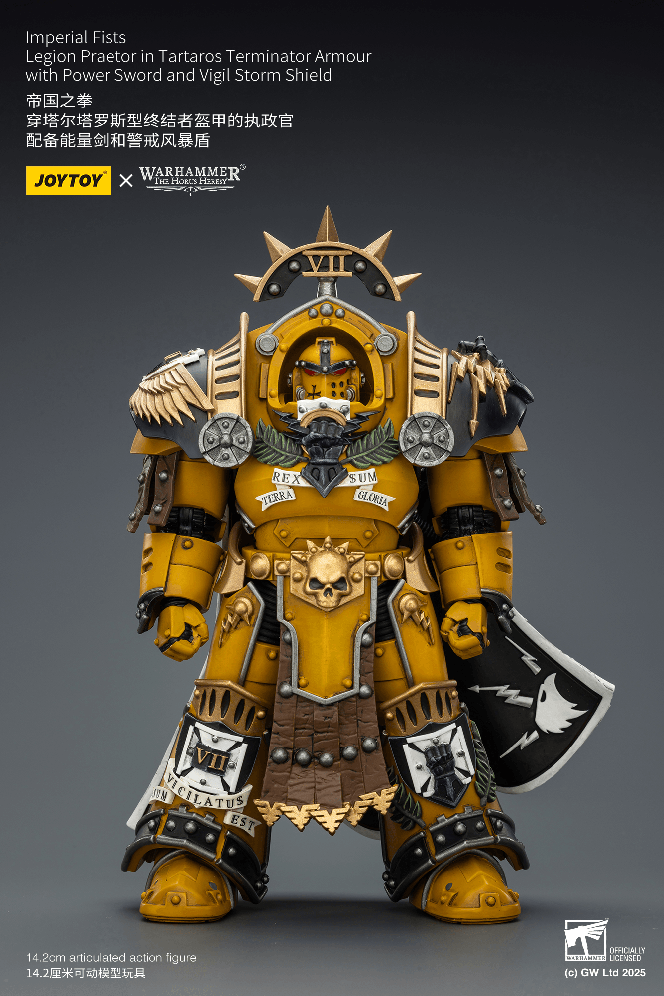 Joytoy: Imperial Fists Legion Praetor in Tartaros Terminator Armour with Power Sword and Vigil Storm Shield