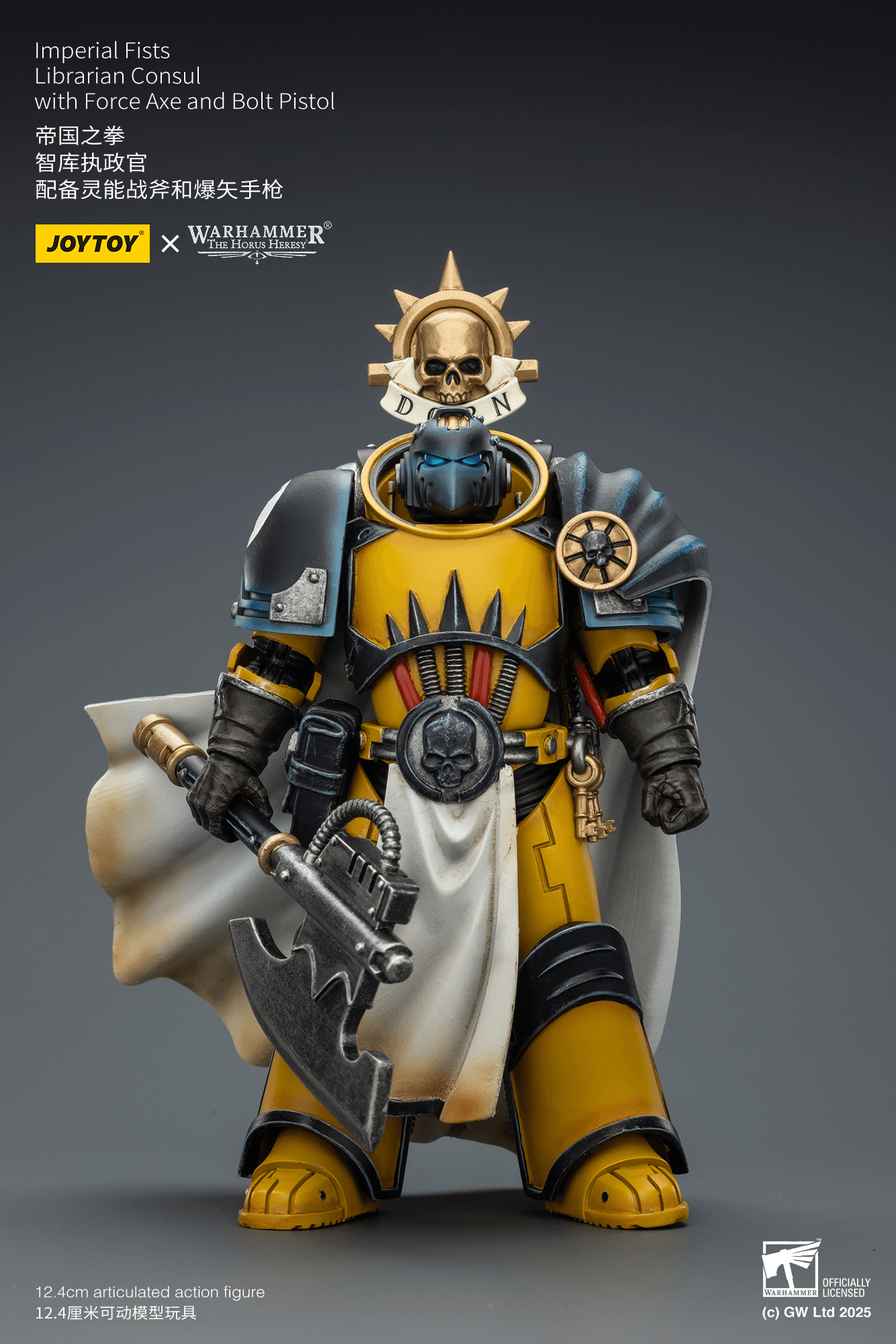 Joytoy: Imperial Fists Librarian Consul with Force Axe and Bolt Pistol