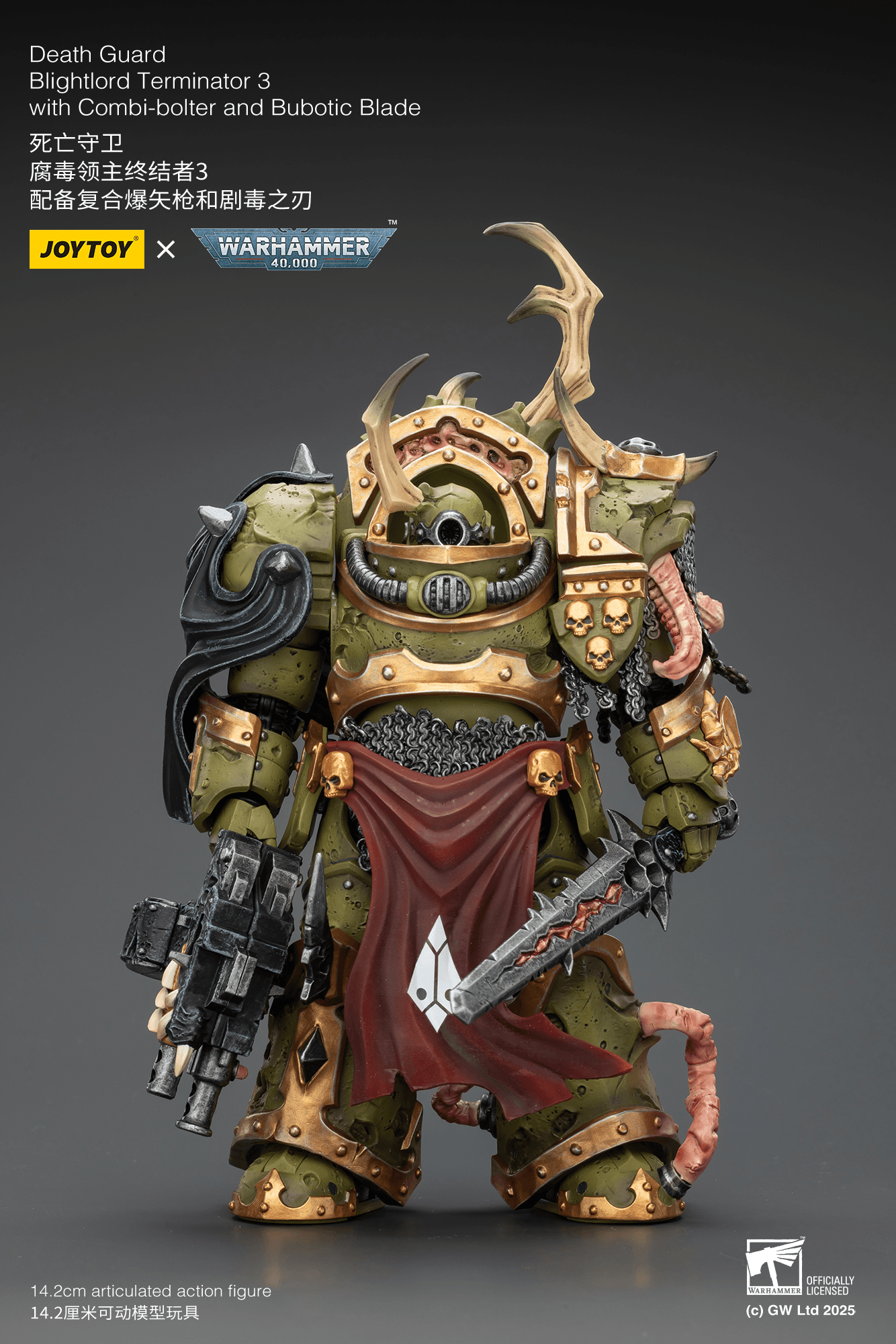 Joytoy: Death Guard Blightlord Terminator 3 with Combi-bolter and Bubotic Blade