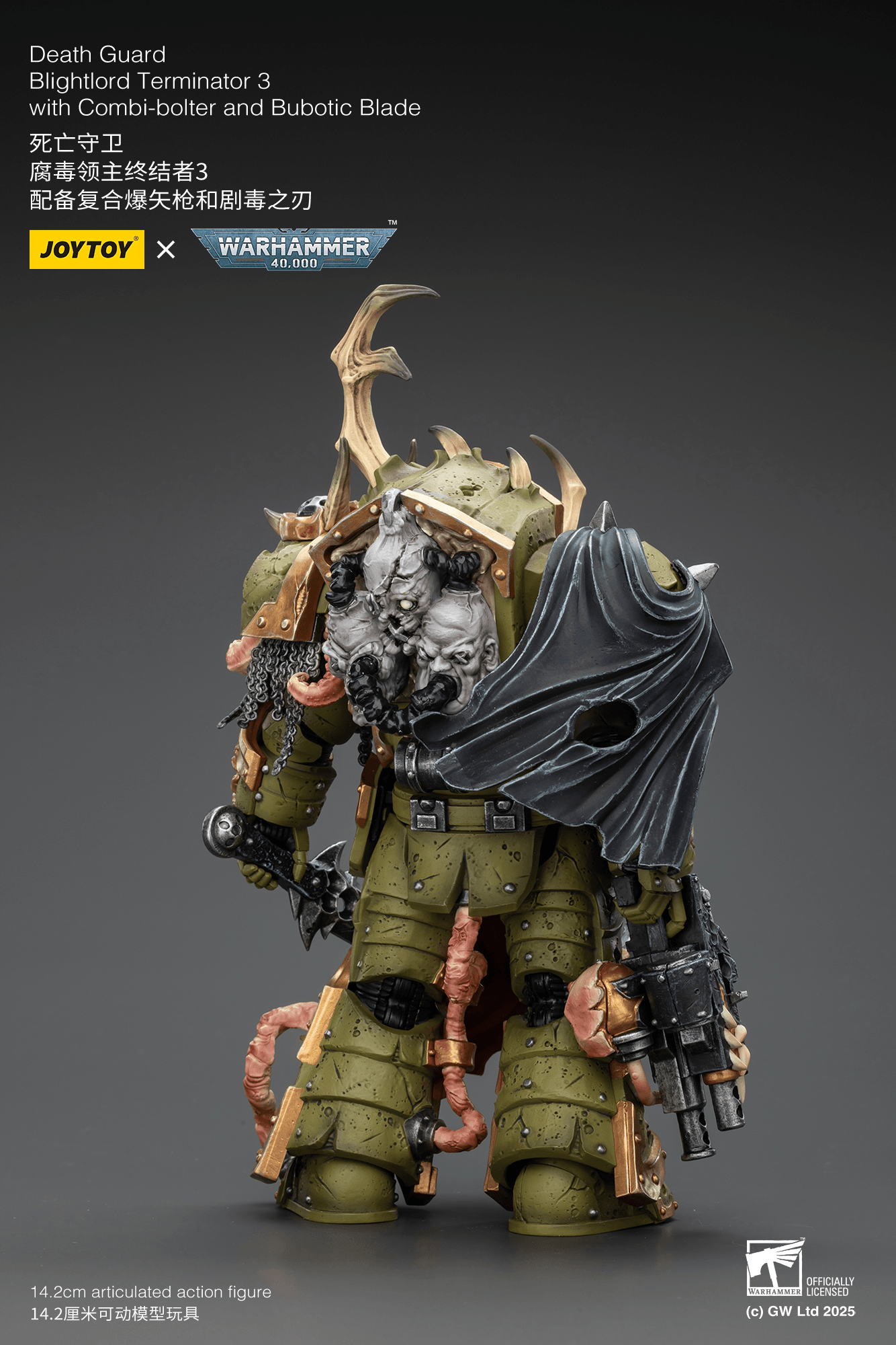 Joytoy: Death Guard Blightlord Terminator 3 with Combi-bolter and Bubotic Blade