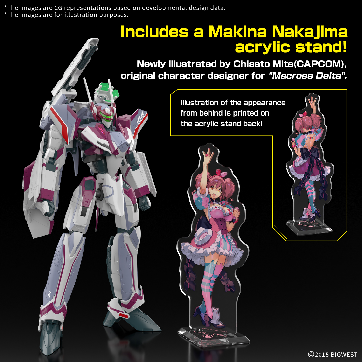 Bandai Macross: HG VF-31C Siegfried (Mirage Farina Jenius) Deluxe Set