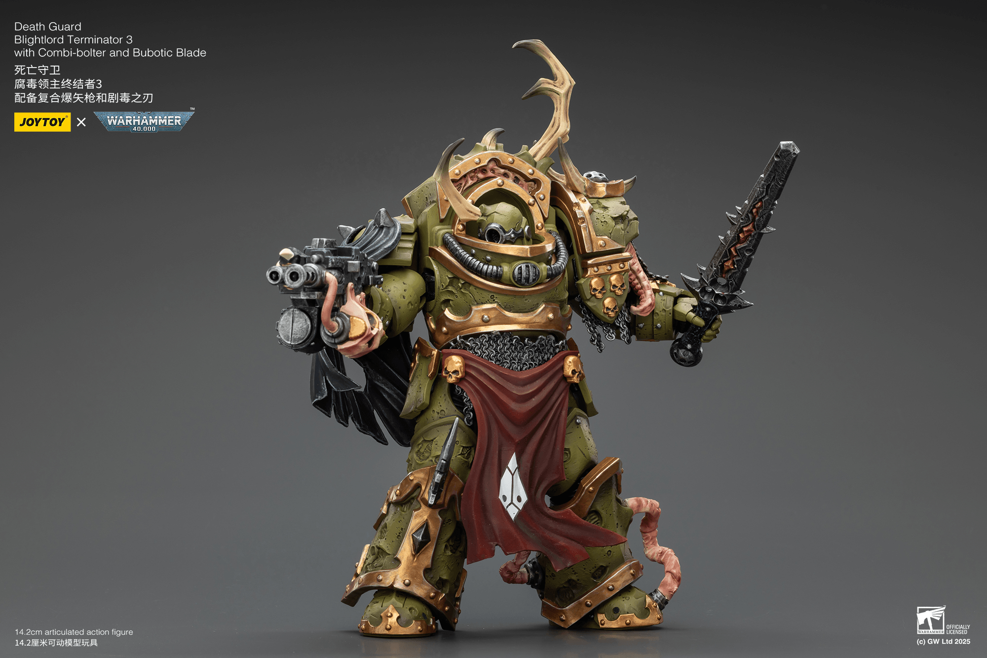 Joytoy: Death Guard Blightlord Terminator 3 with Combi-bolter and Bubotic Blade