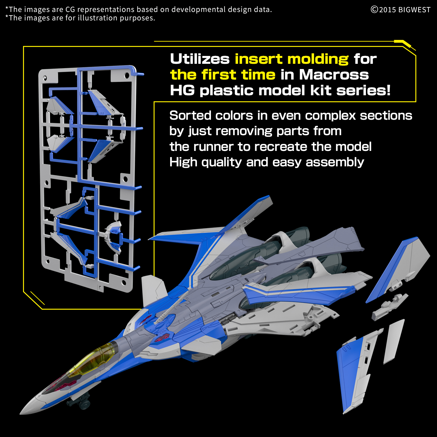 Bandai Macross: HG VF-31J Siegfried (Hayate Immelman) Deluxe Set