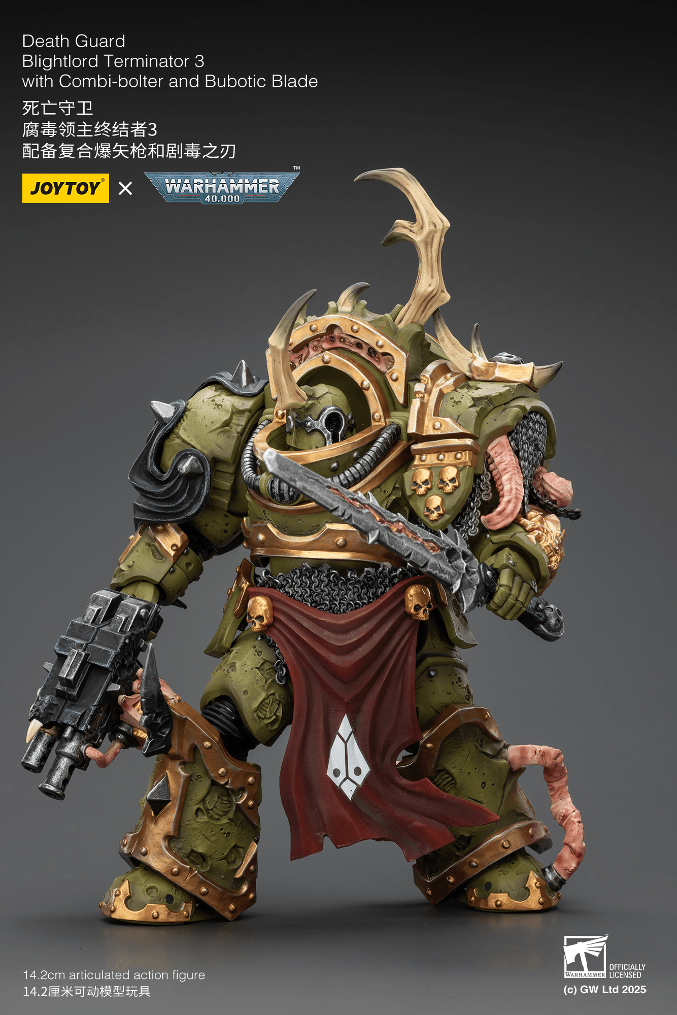 Joytoy: Death Guard Blightlord Terminator 3 with Combi-bolter and Bubotic Blade