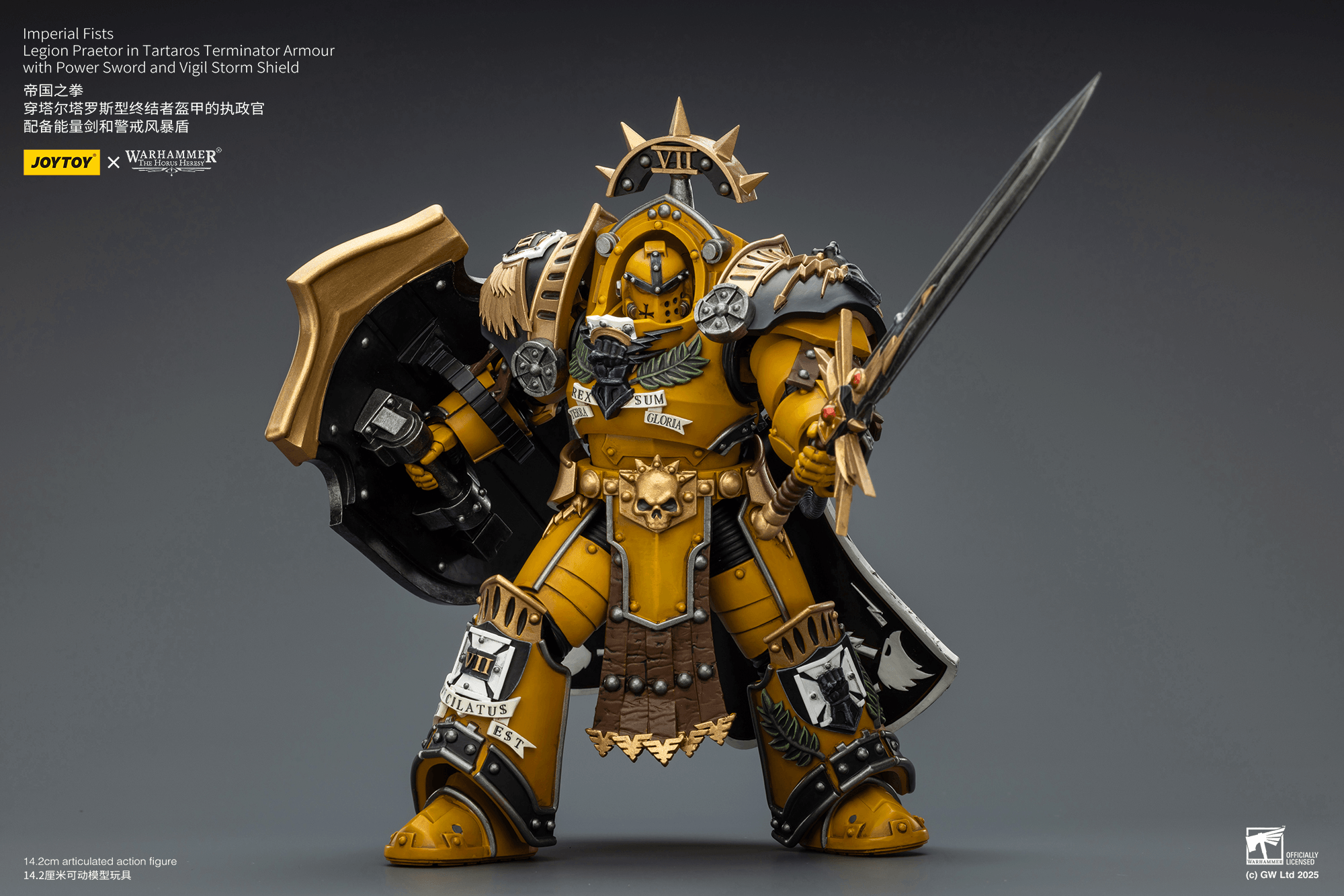 Joytoy: Imperial Fists Legion Praetor in Tartaros Terminator Armour with Power Sword and Vigil Storm Shield