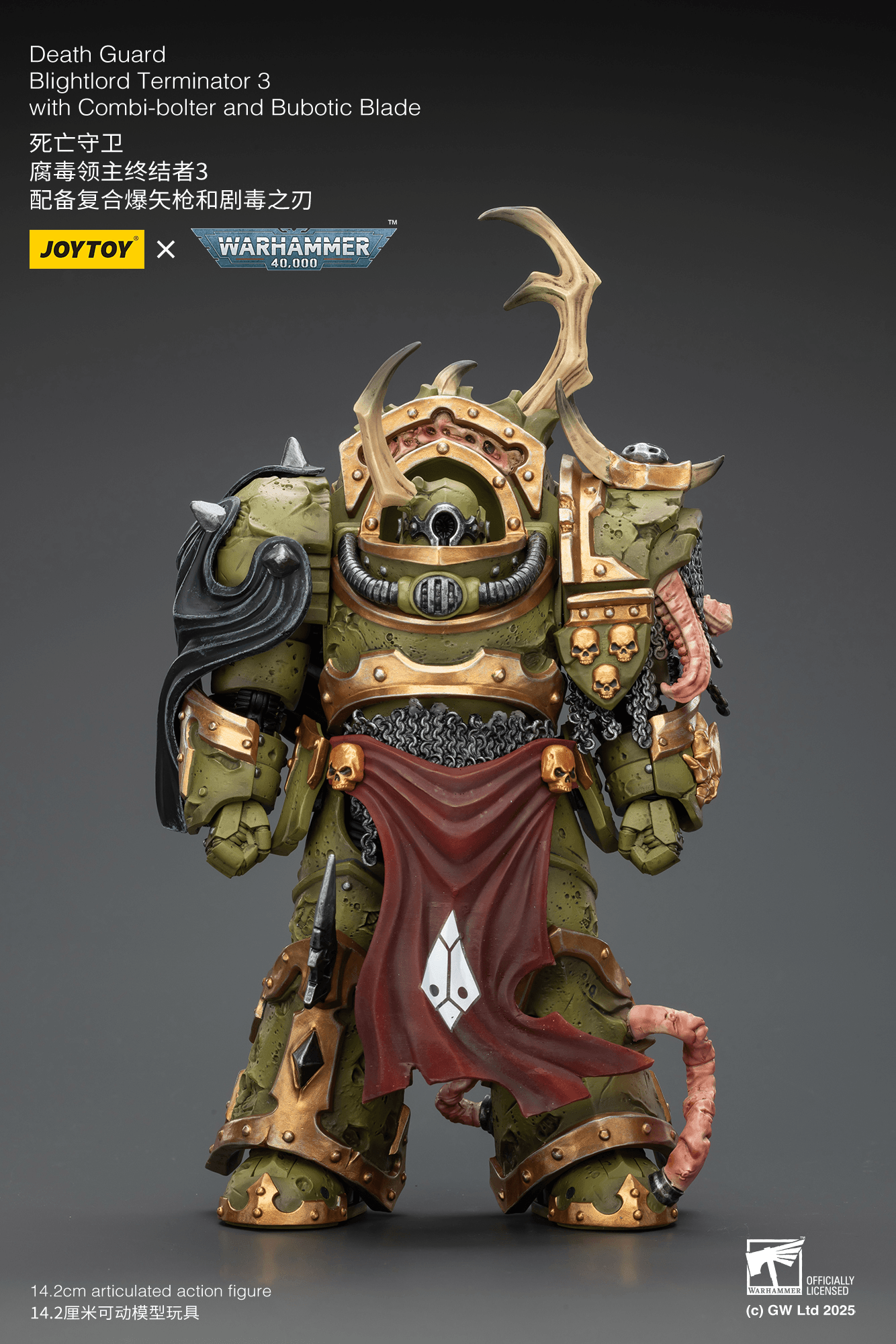 Joytoy: Death Guard Blightlord Terminator 3 with Combi-bolter and Bubotic Blade