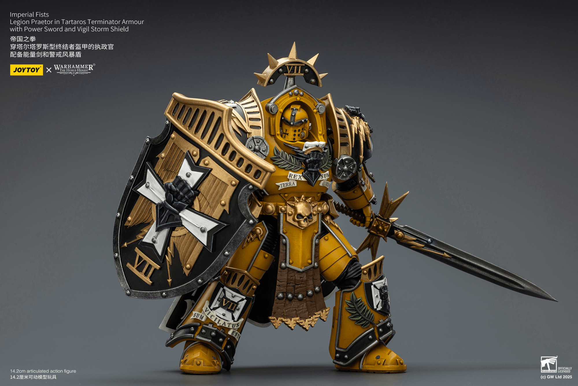 Joytoy: Imperial Fists Legion Praetor in Tartaros Terminator Armour with Power Sword and Vigil Storm Shield