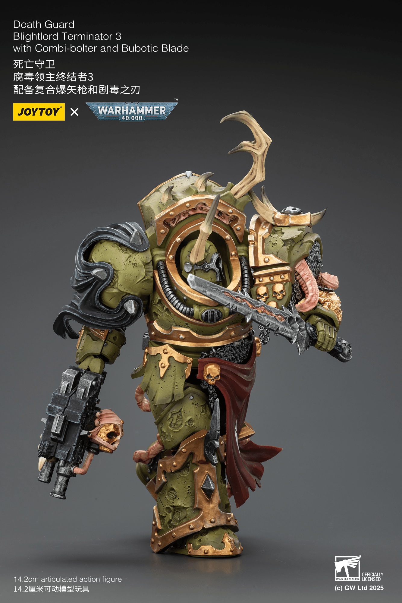 Joytoy: Death Guard Blightlord Terminator 3 with Combi-bolter and Bubotic Blade