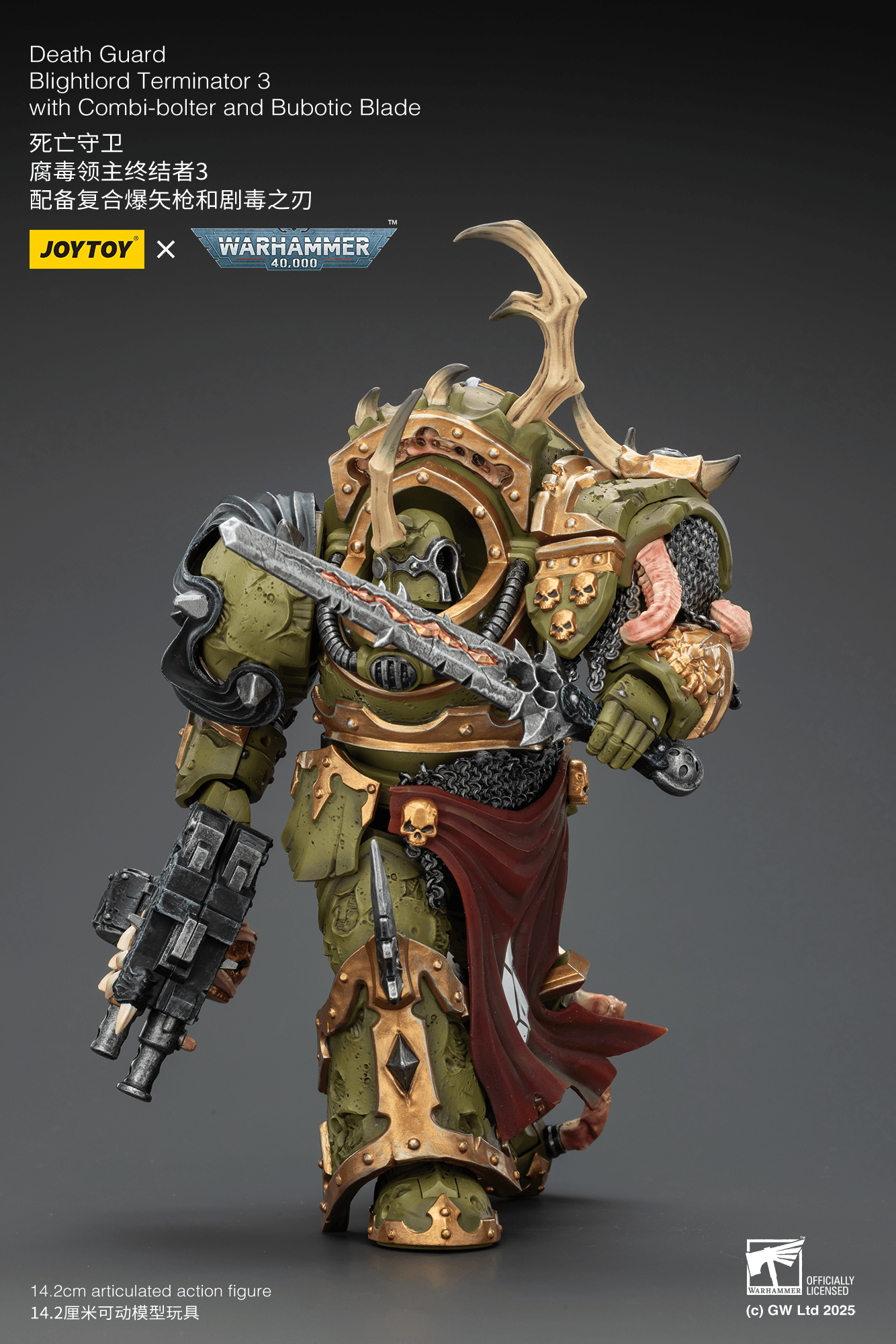 Joytoy: Death Guard Blightlord Terminator 3 with Combi-bolter and Bubotic Blade