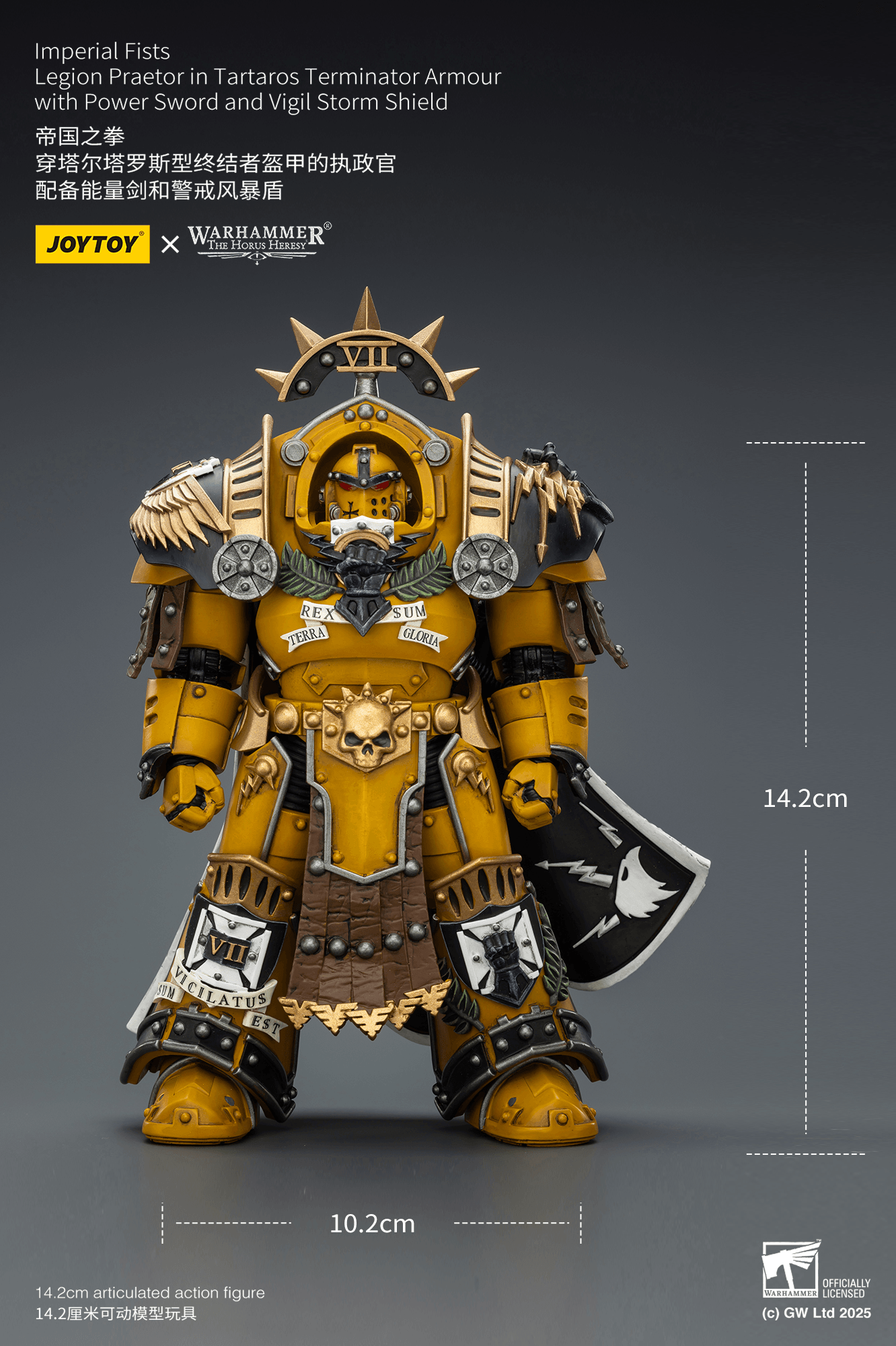 Joytoy: Imperial Fists Legion Praetor in Tartaros Terminator Armour with Power Sword and Vigil Storm Shield
