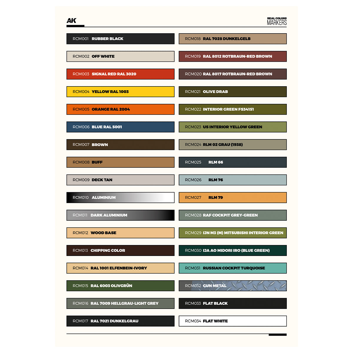 AK: Real Colors Markers Special Box (34 Colors)
