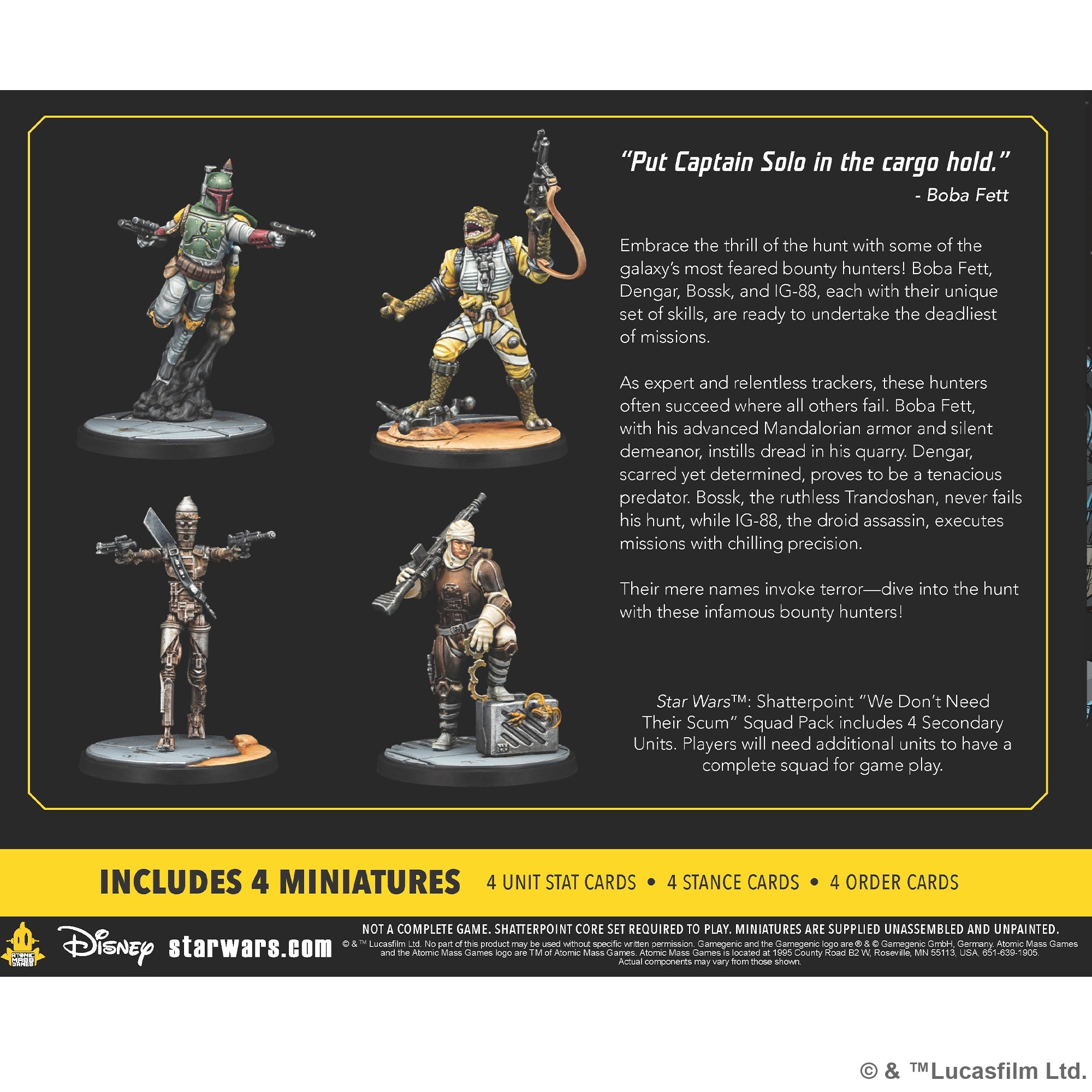 Star Wars Shatterpoint: We Don’t Need Their Scum, Boba Fett Squad Pack