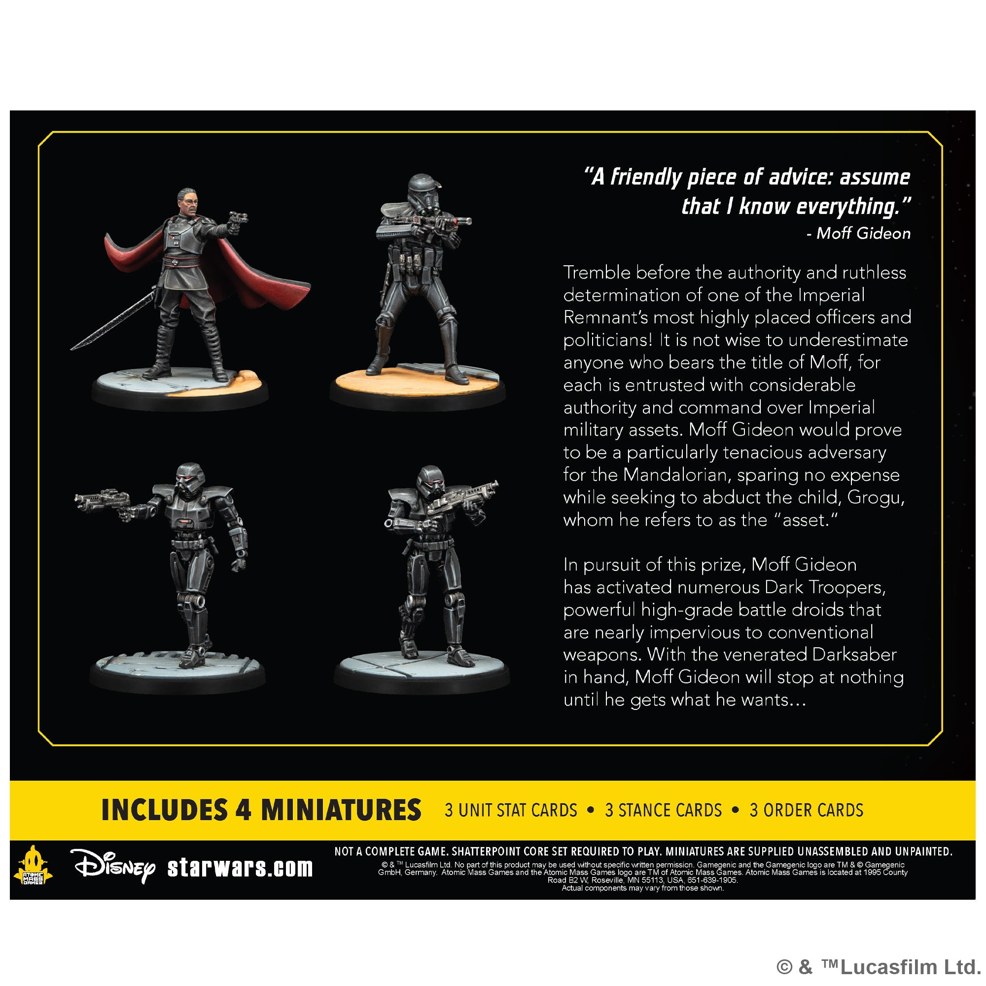 Star Wars Shatterpoint: You Have Something I Want, Moff Gideon Squad Pack