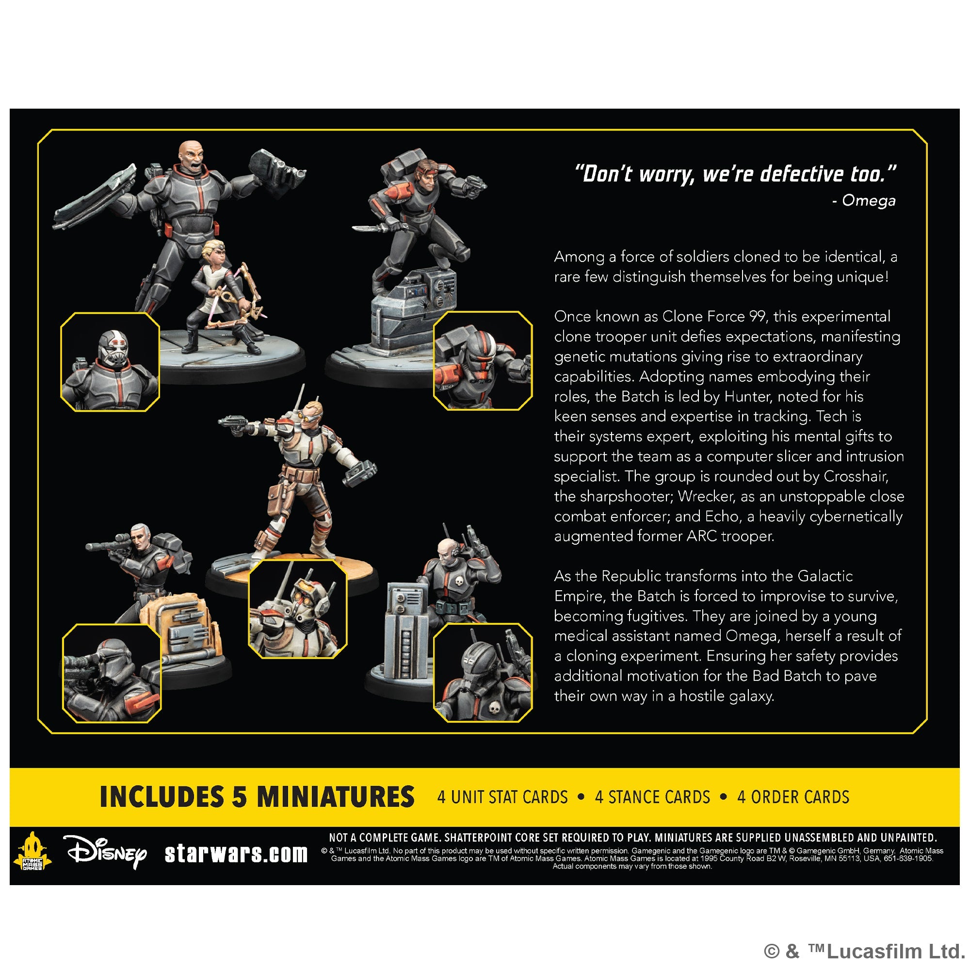 Star Wars Shatterpoint: Clone Force 99, The Bad Batch Squad Pack