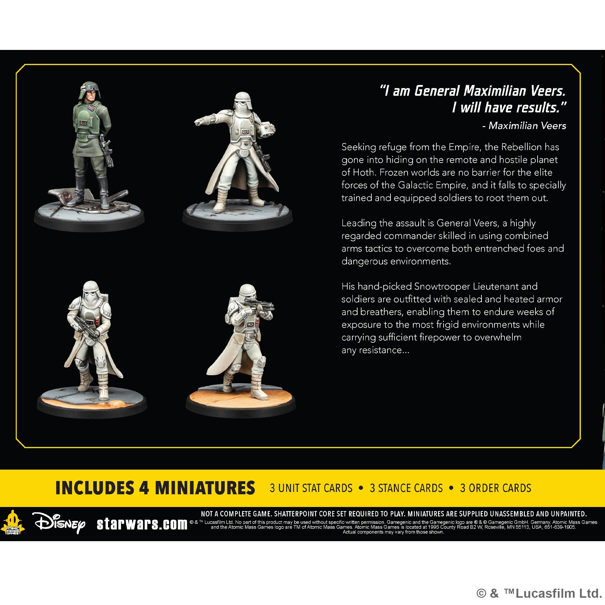 Star Wars Shatterpoint: Maximum Firepower, General Veers Squad Pack