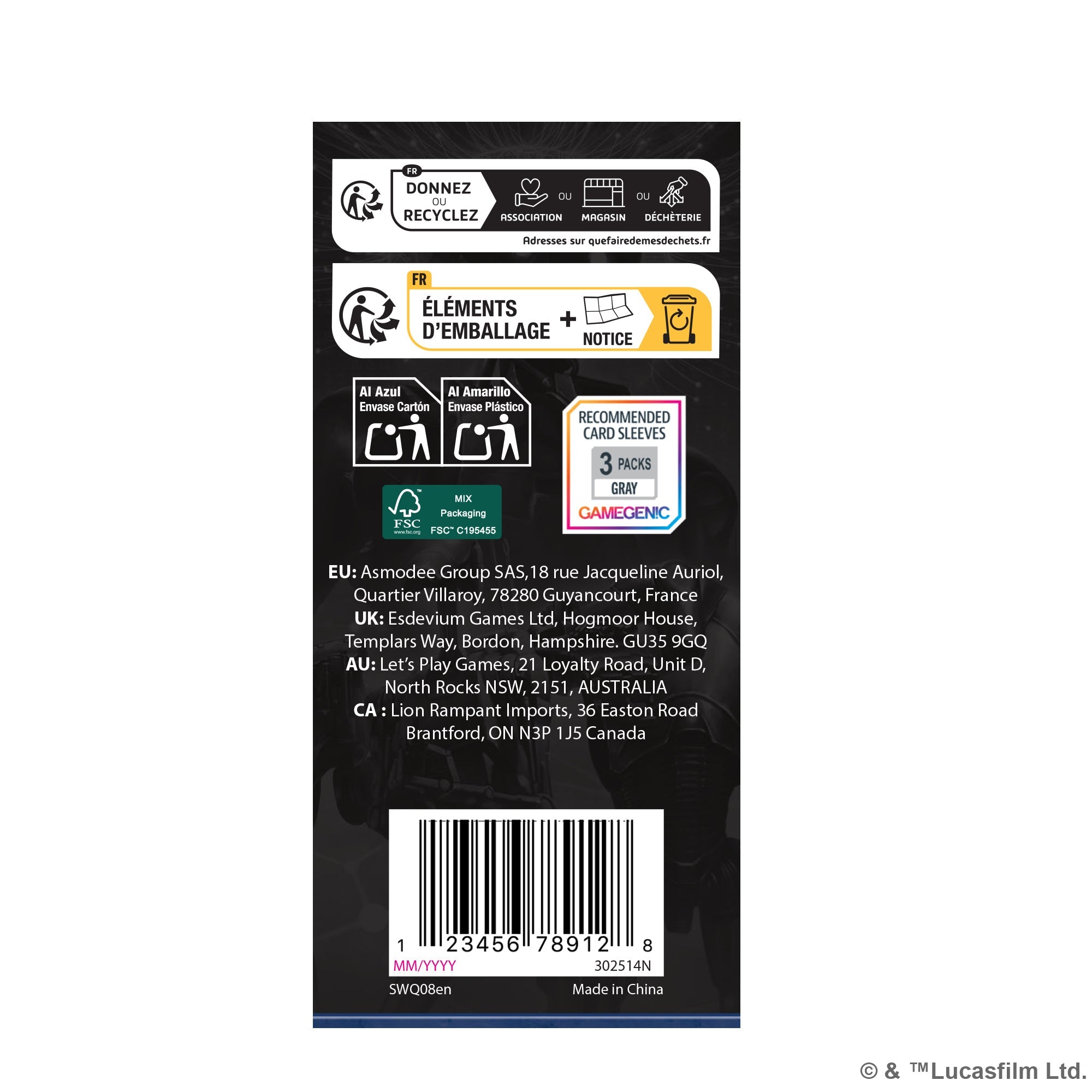 Star Wars Legion: Separatist Alliance Unit Card Pack