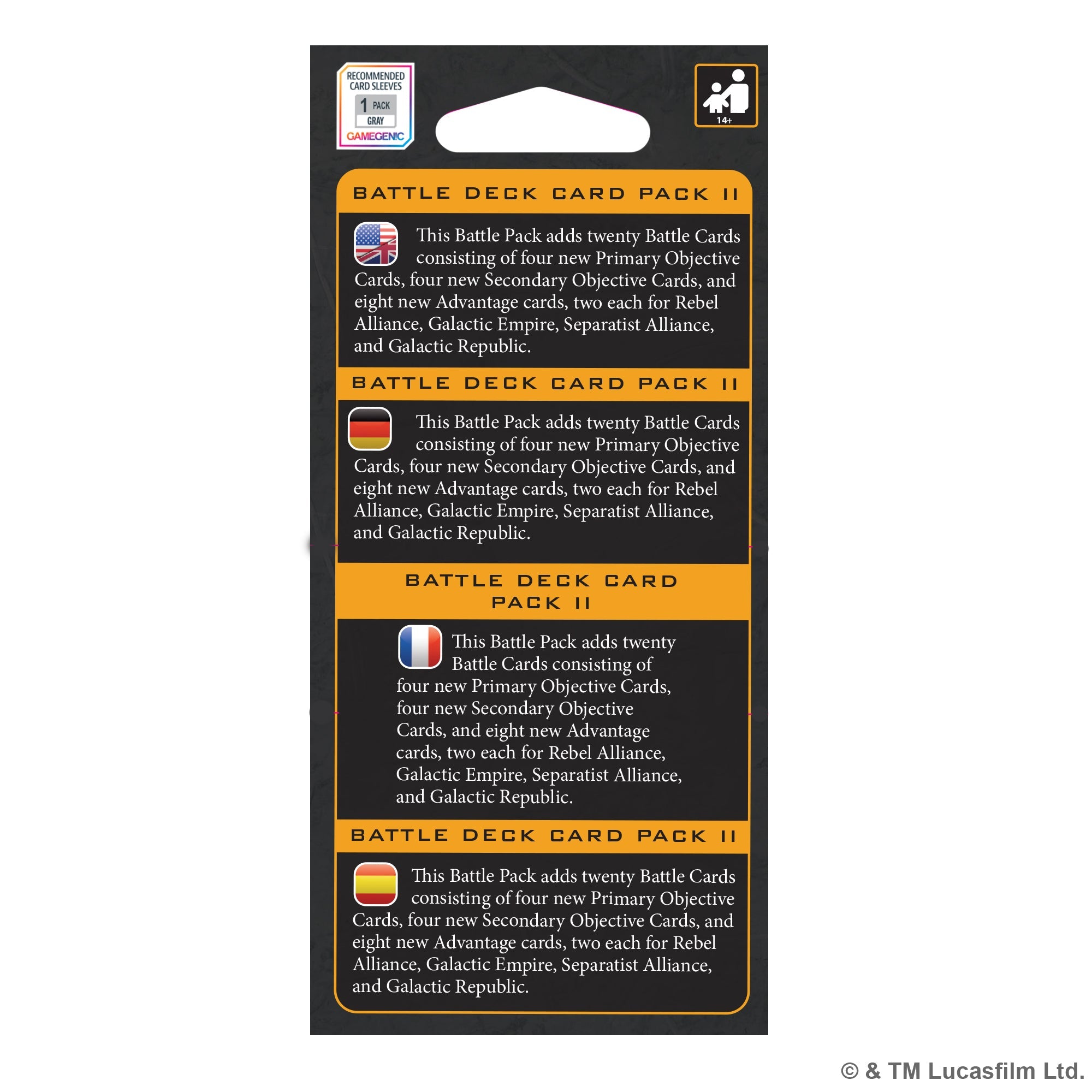 Star Wars Legion: Battle Deck Card Pack II