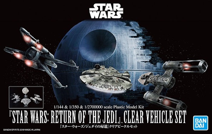 Star Wars: 1/144, 1/350, 1/2700000 Star Wars: Return of the Jedi Clear Vehicle Set