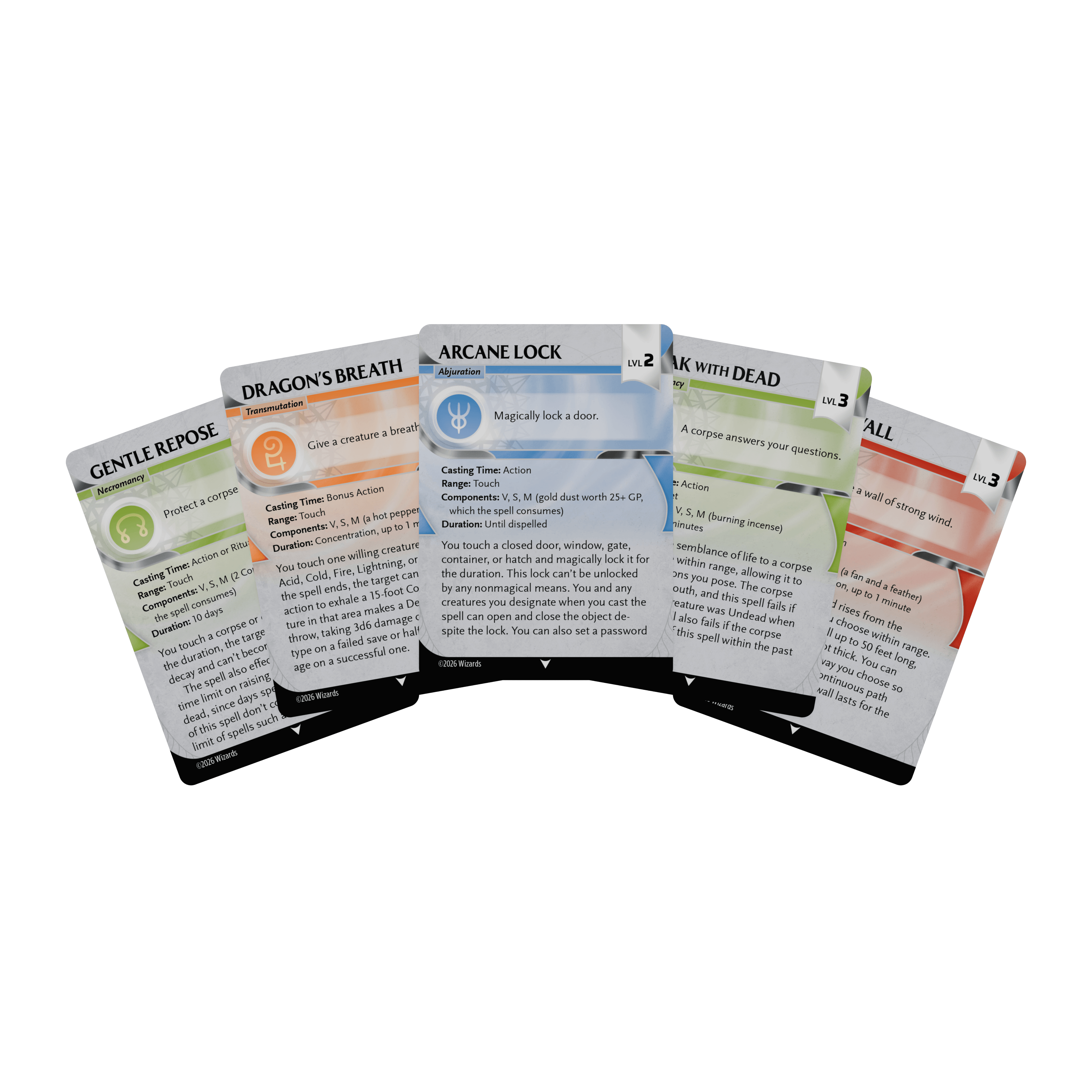 D&D: Spell Reference Cards: Levels 2–3