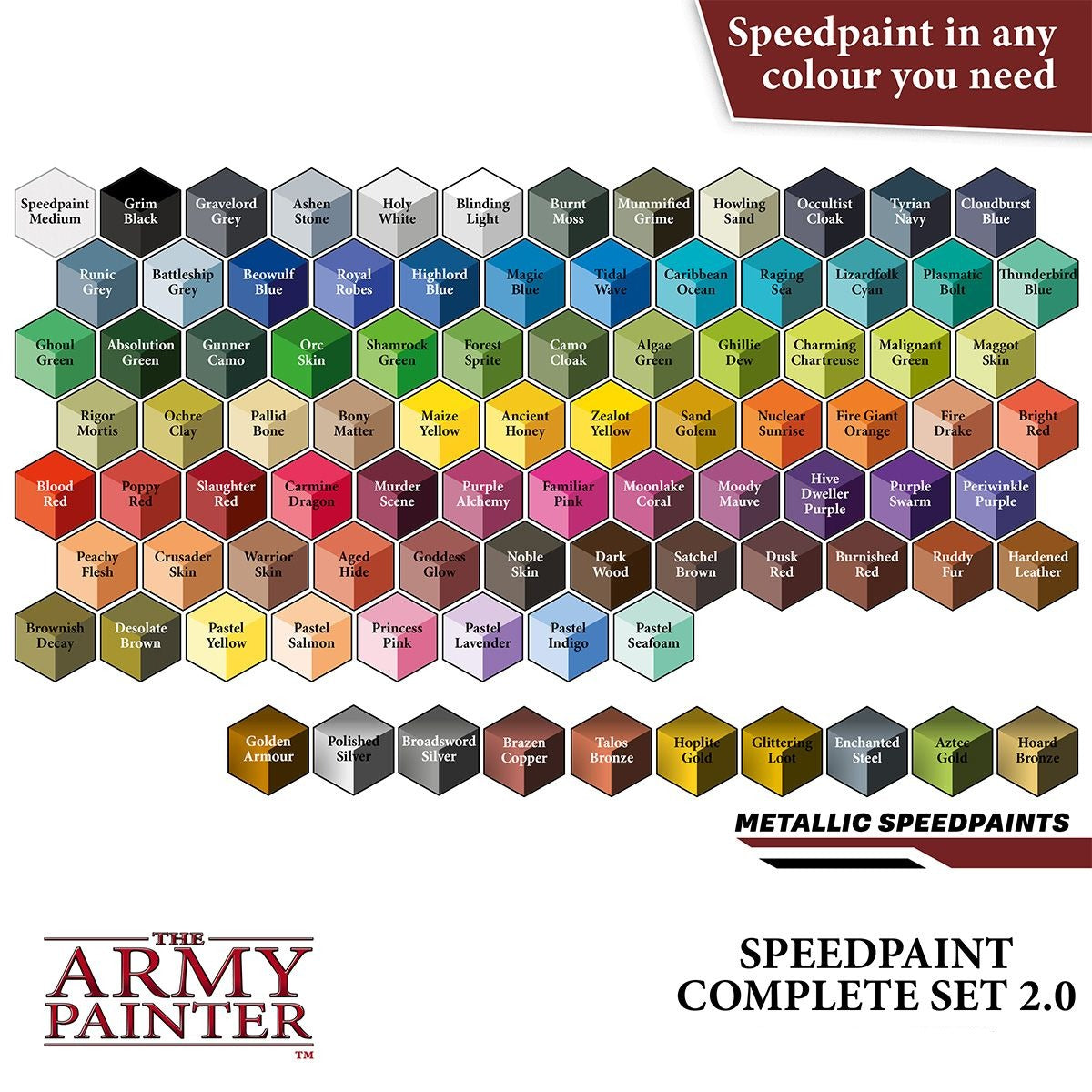 Army Painter Speedpaint 2.0 Full Range (90 Colors)