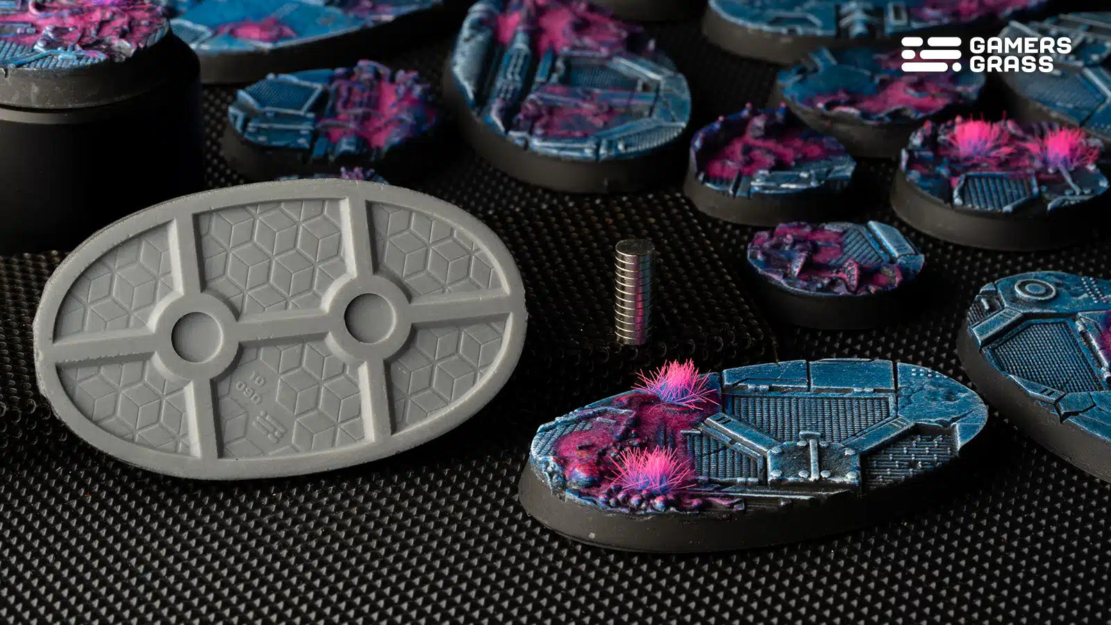 Gamers Grass: Battle Ready Bases - Alien Infestation - Oval 60mm (x4)