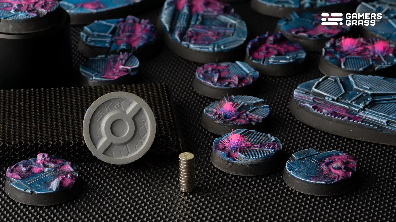 Gamers Grass: Battle Ready Bases - Alien Infestation - Round 25mm (x10)