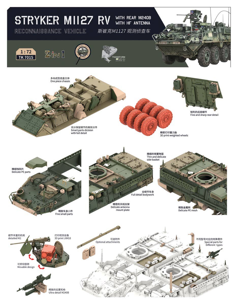 Border Model: 1/72 Stryker M1127 RV 2 in 1