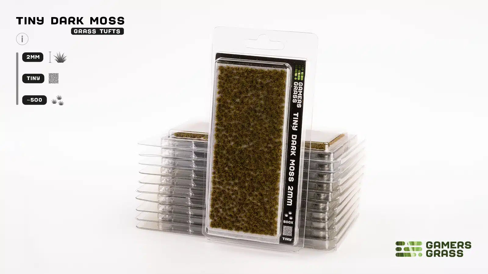 Gamers Grass: Tiny Dark Moss Tufts (2mm)
