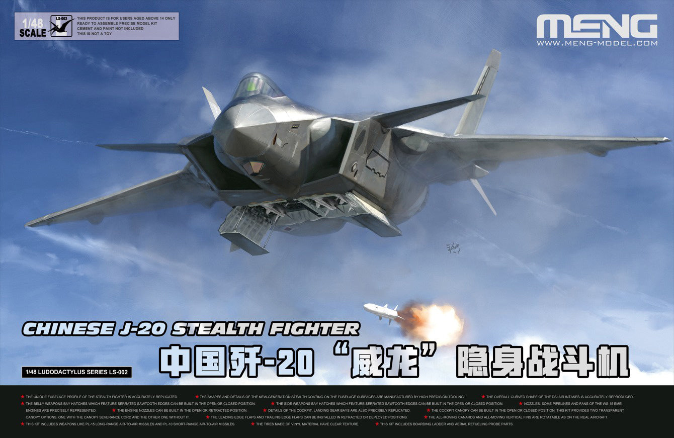 Meng: 1/48 Chinese J-20 Stealth Fighter