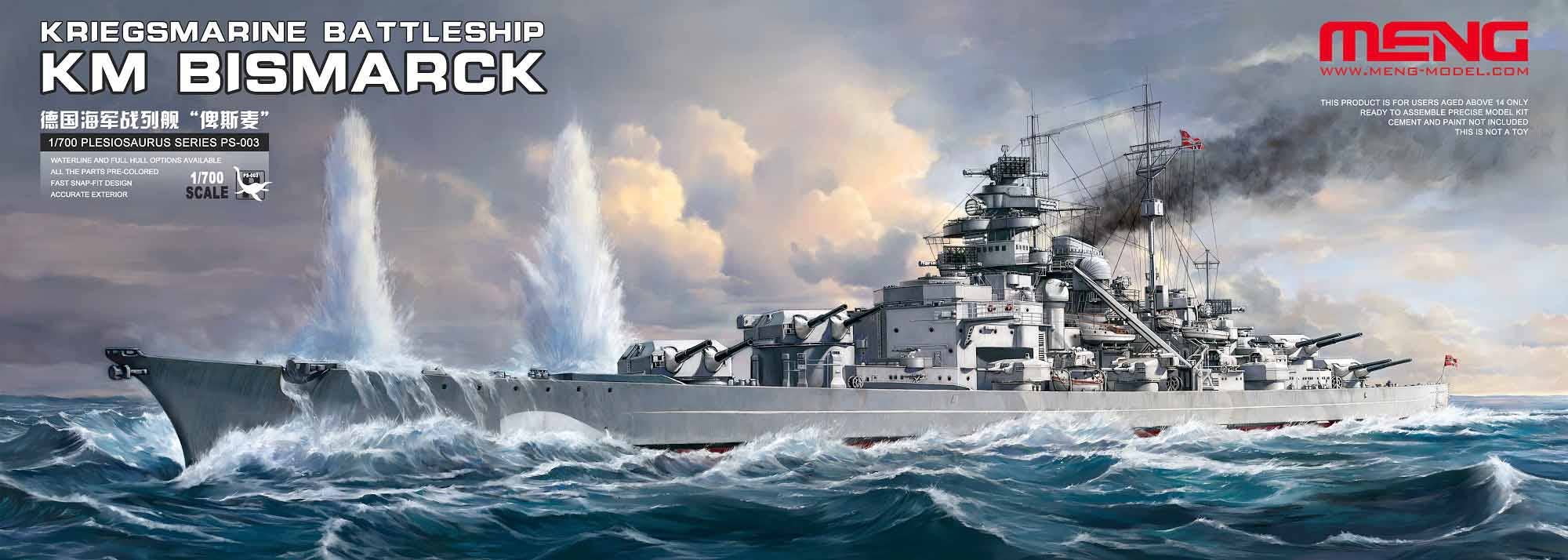 Meng: 1/700 German Battleship Bismarck