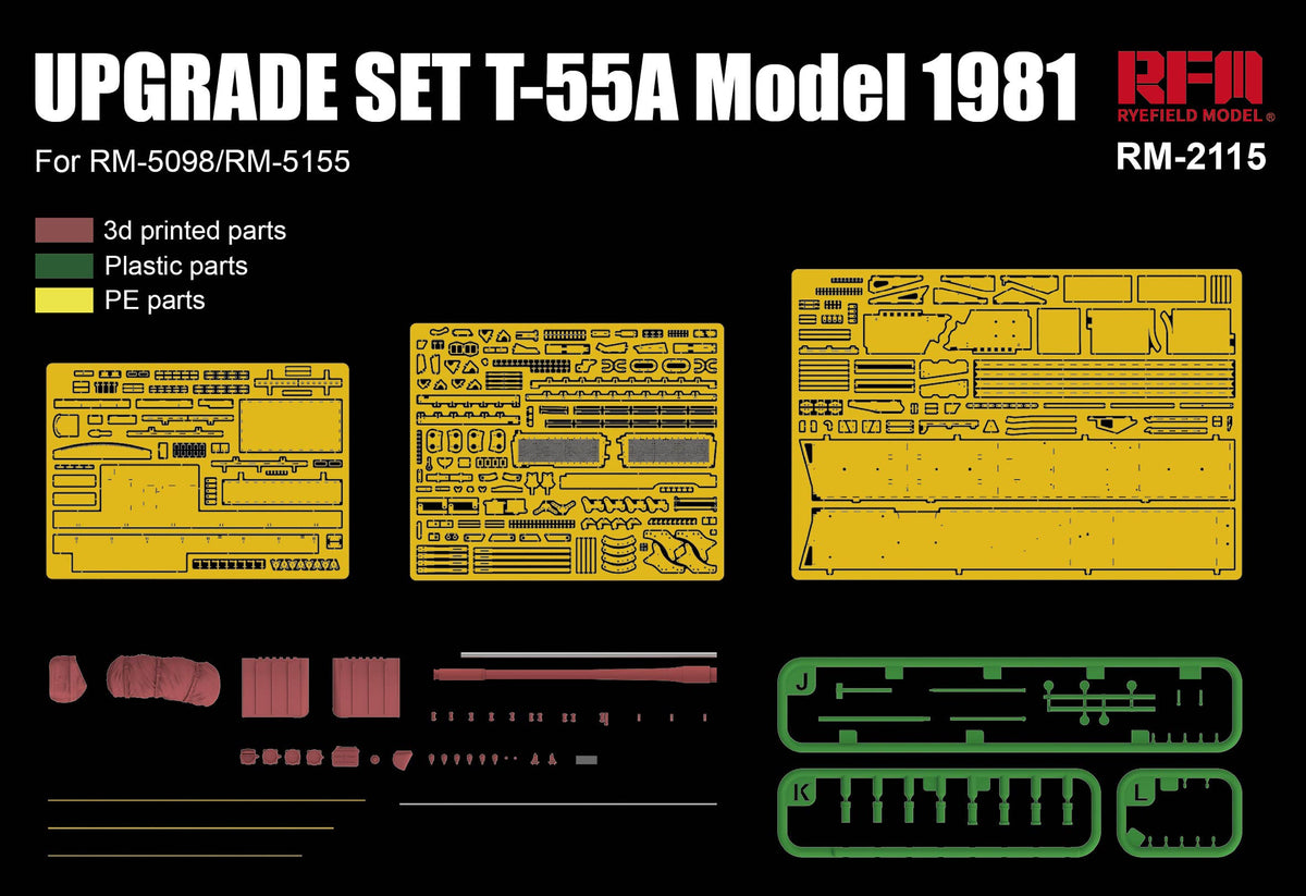 RFM: 1/35 Upgrade Solution Series T-55A Model 1981 for Ryefield RM-5098/RM-5155