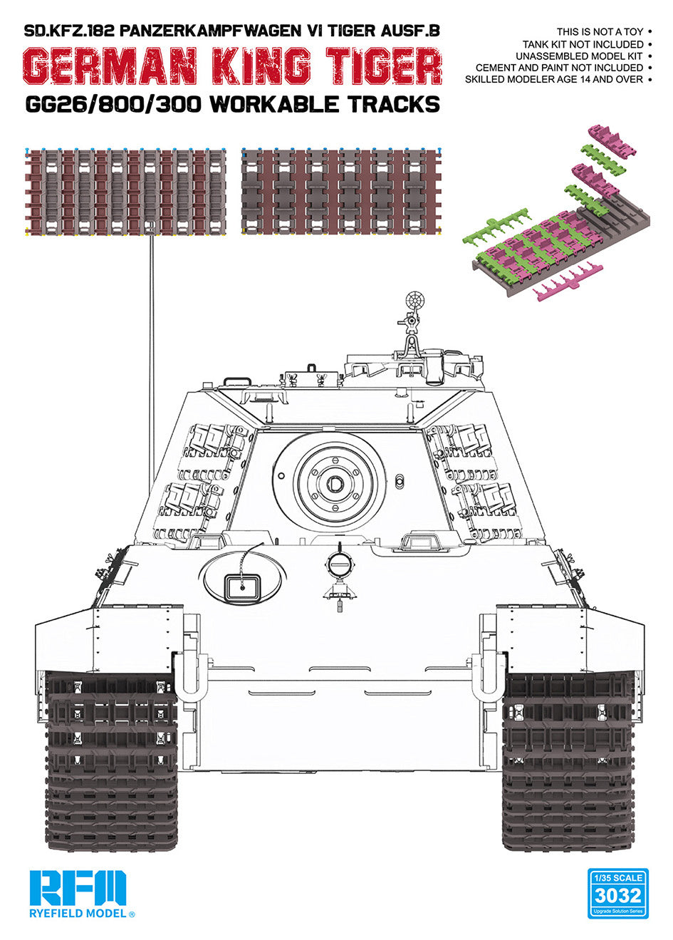RFM: 1/35 King Tiger Series Gg26/800/300 Type Workable Tracks