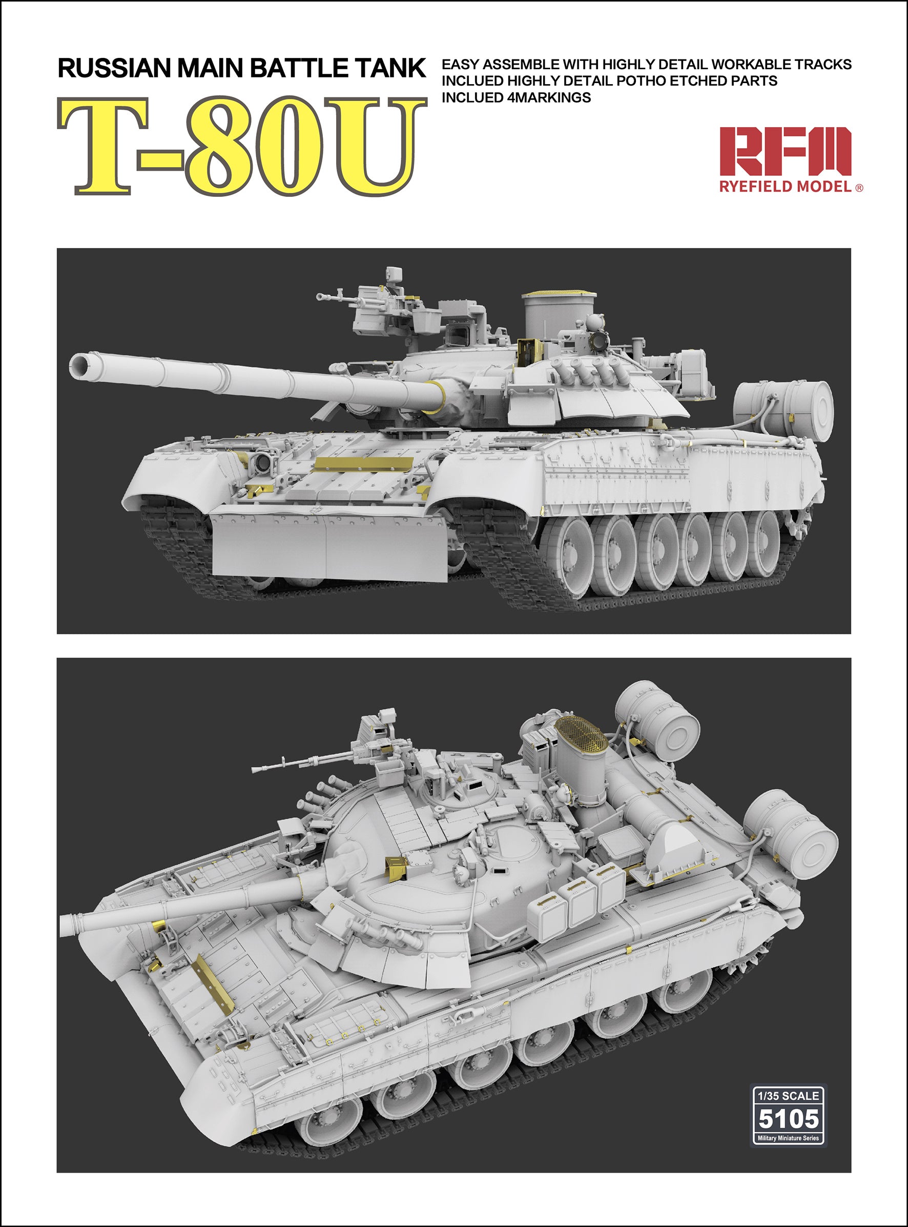 RFM: 1/35 T-80U Russian Main Battle Tank
