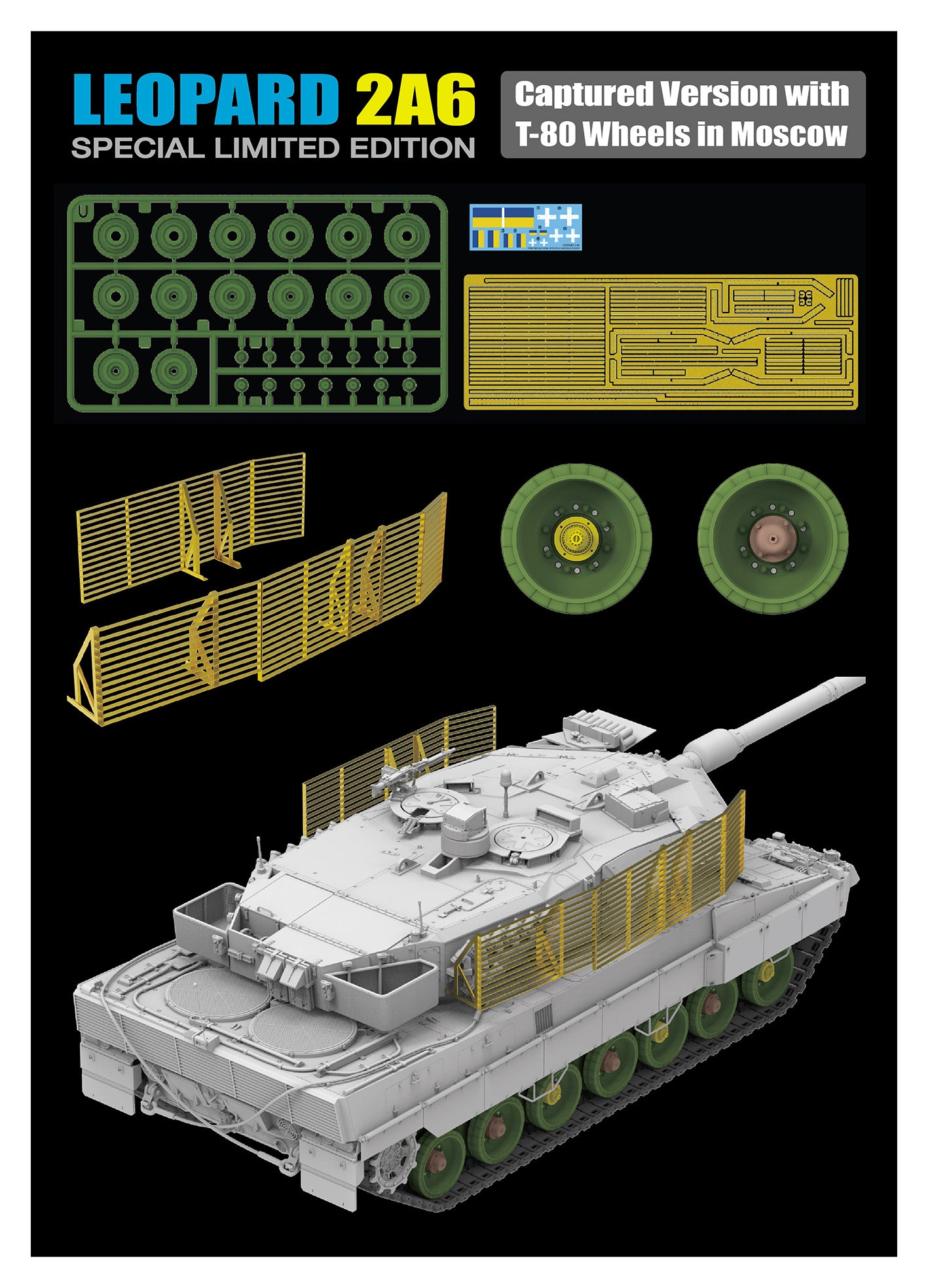 RFM: 1/35 Leopard 2A6 Captured Version with T-80 Wheels in Moscow