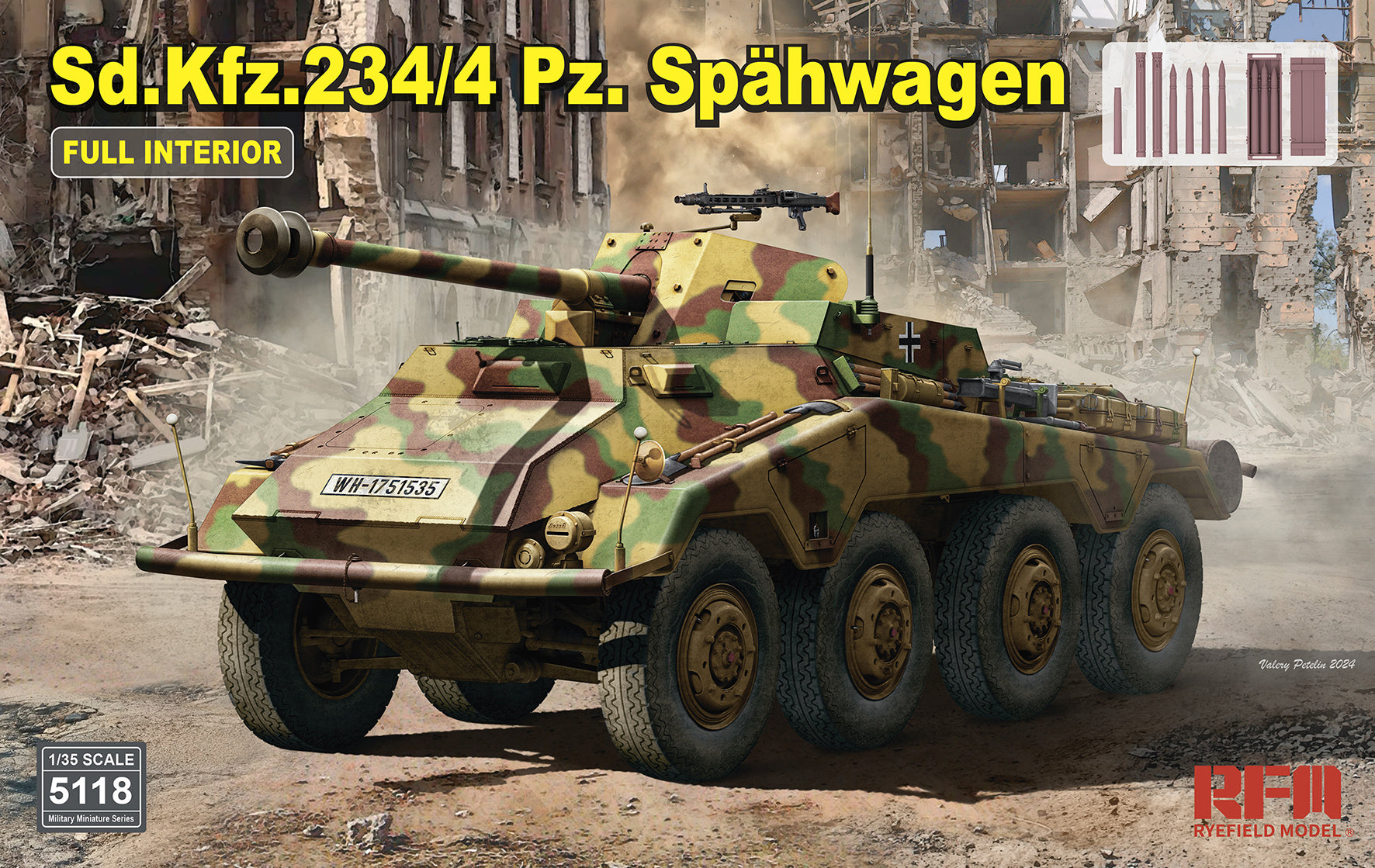RFM: 1/35 Sd.Kfz. 234/4 Pz. Spahwagen with Full Interior