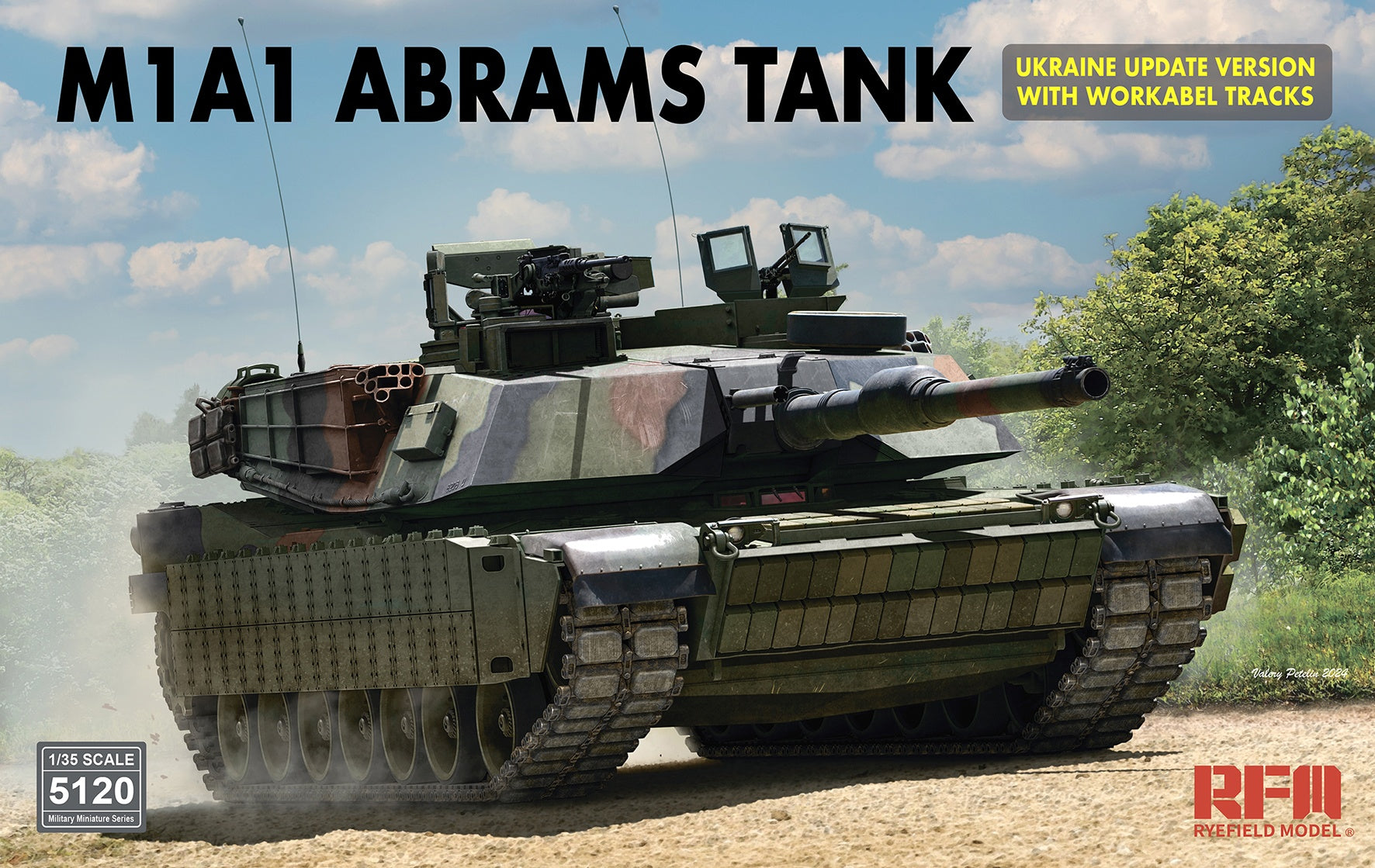 RFM: 1/35 M1A1 ABRAMS TANK Ukraine Update Version with Workable Tracks