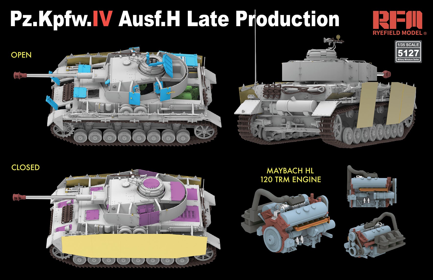 RFM: 1/35 Pz.Kpfw.IV Ausf.H Late Production w/workable tracks