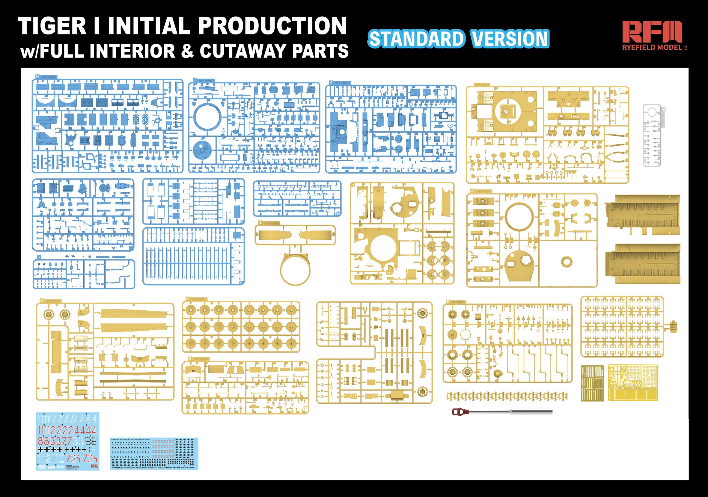 RFM: 1/35 Pz.Kpfw. VI Ausf. E Tiger I Initial Production Standard Edition (w/Full Interior & Cutaway Parts)