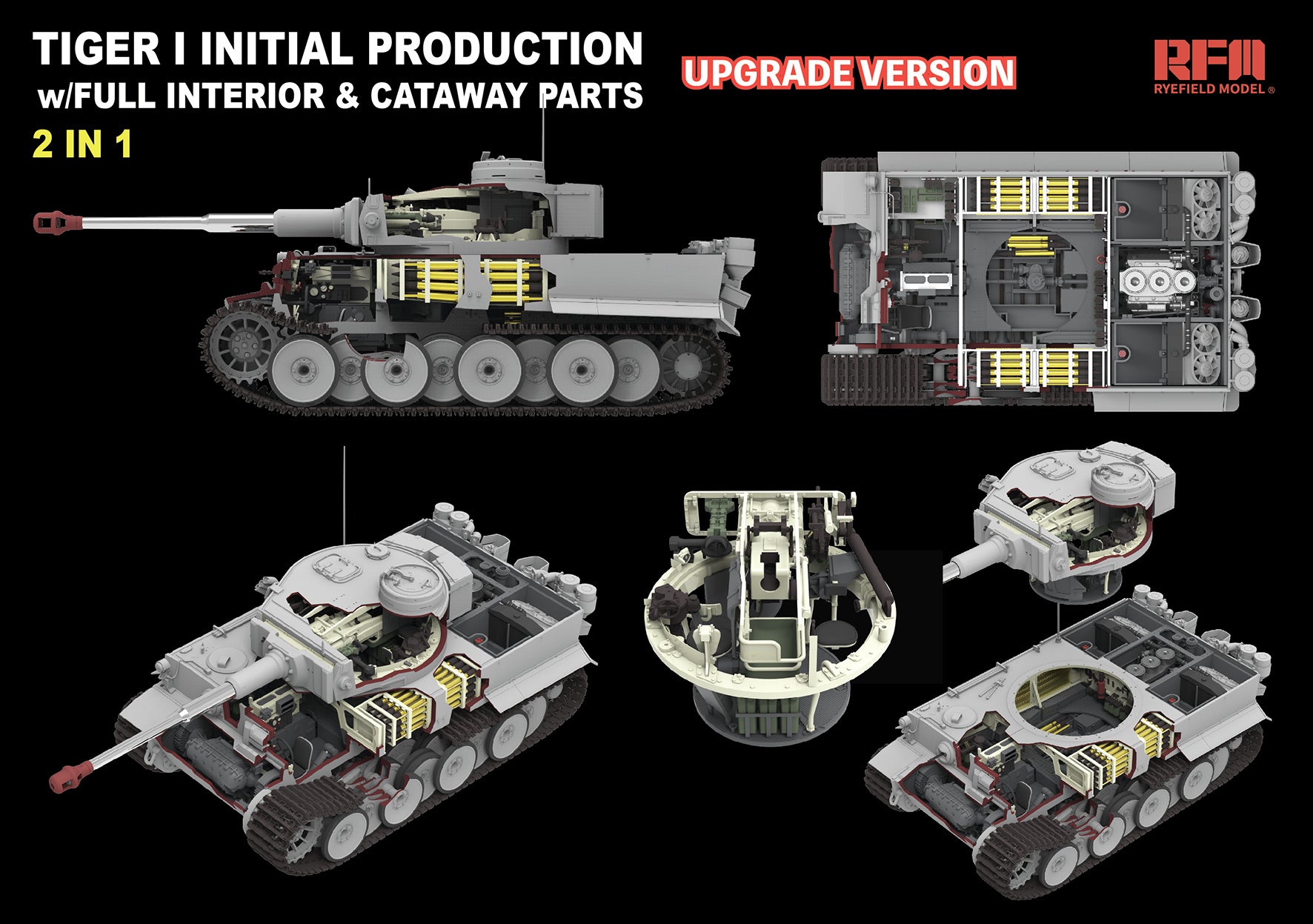 RFM: 1/35 Pz.Kpfw. VI Ausf. E Tiger I Initial Production Upgrade Edition (w/Full Interior & Cutaway Parts)